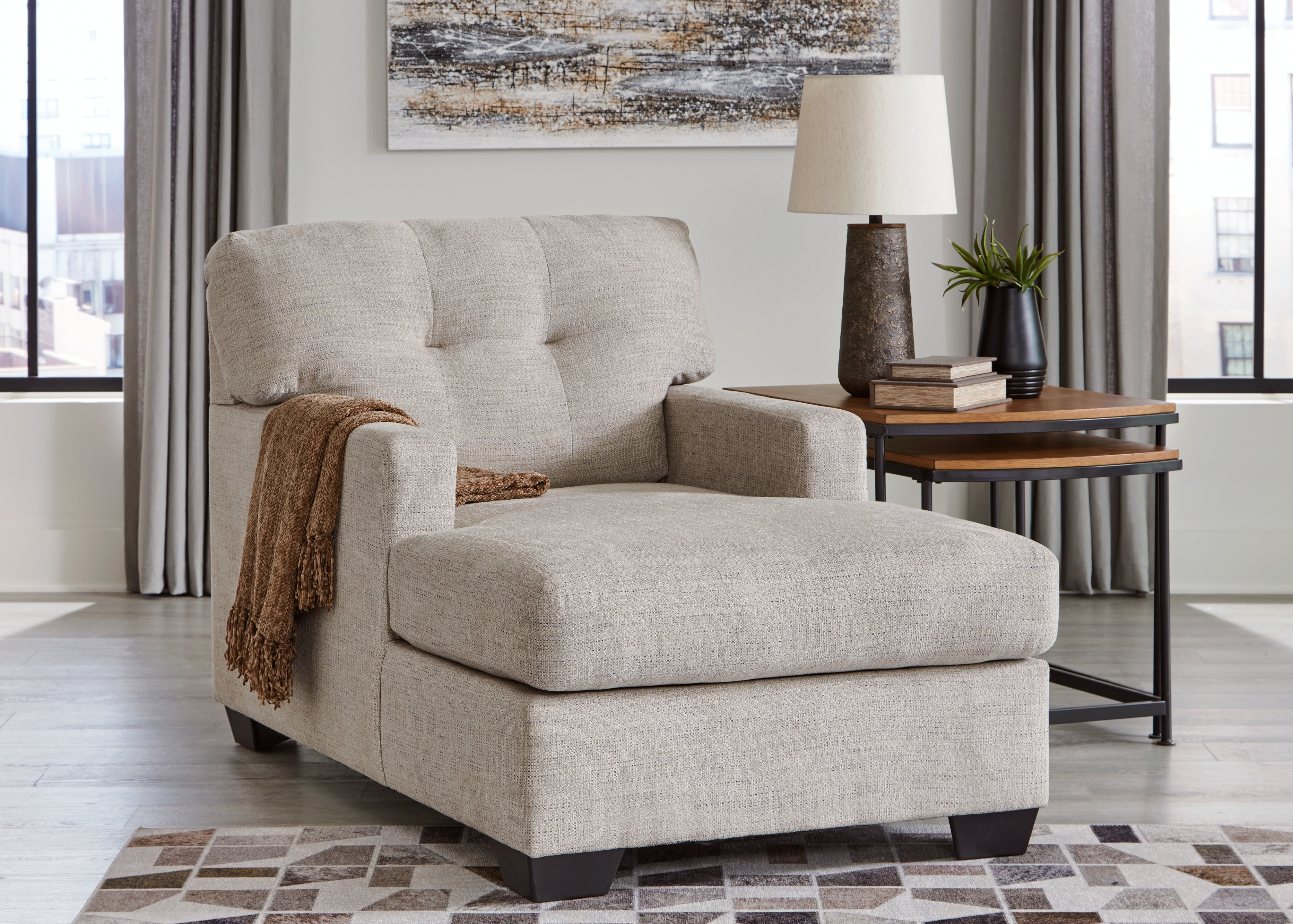 A2Z Furniture - Ashley Furniture - Mahoney Living Room - Chaise / Pebble - 3100415