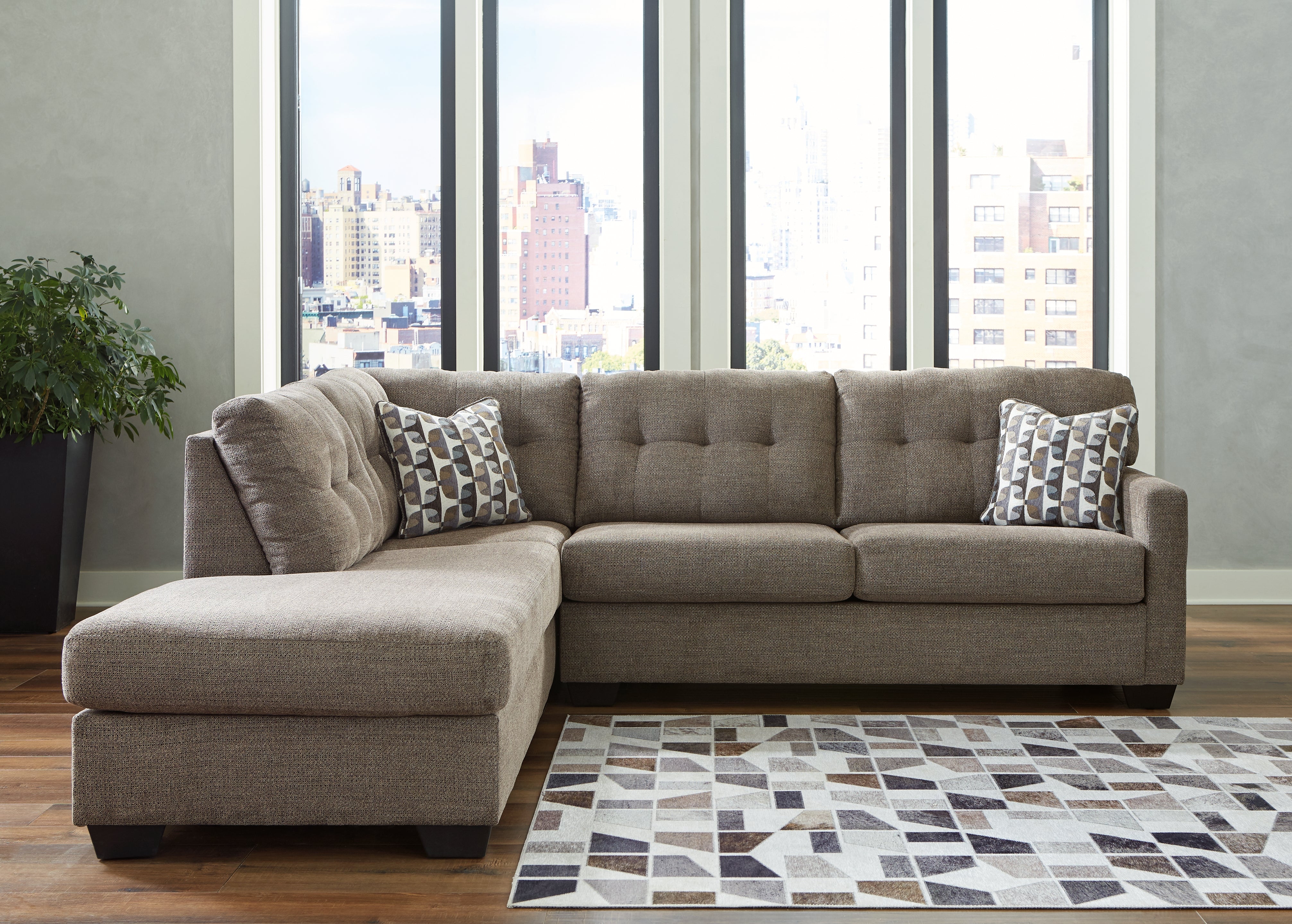A2Z Furniture - Ashley Furniture - Mahoney Sectional - RAF 2-Piece Sectional with Chaise / Chocolate - 31005S1