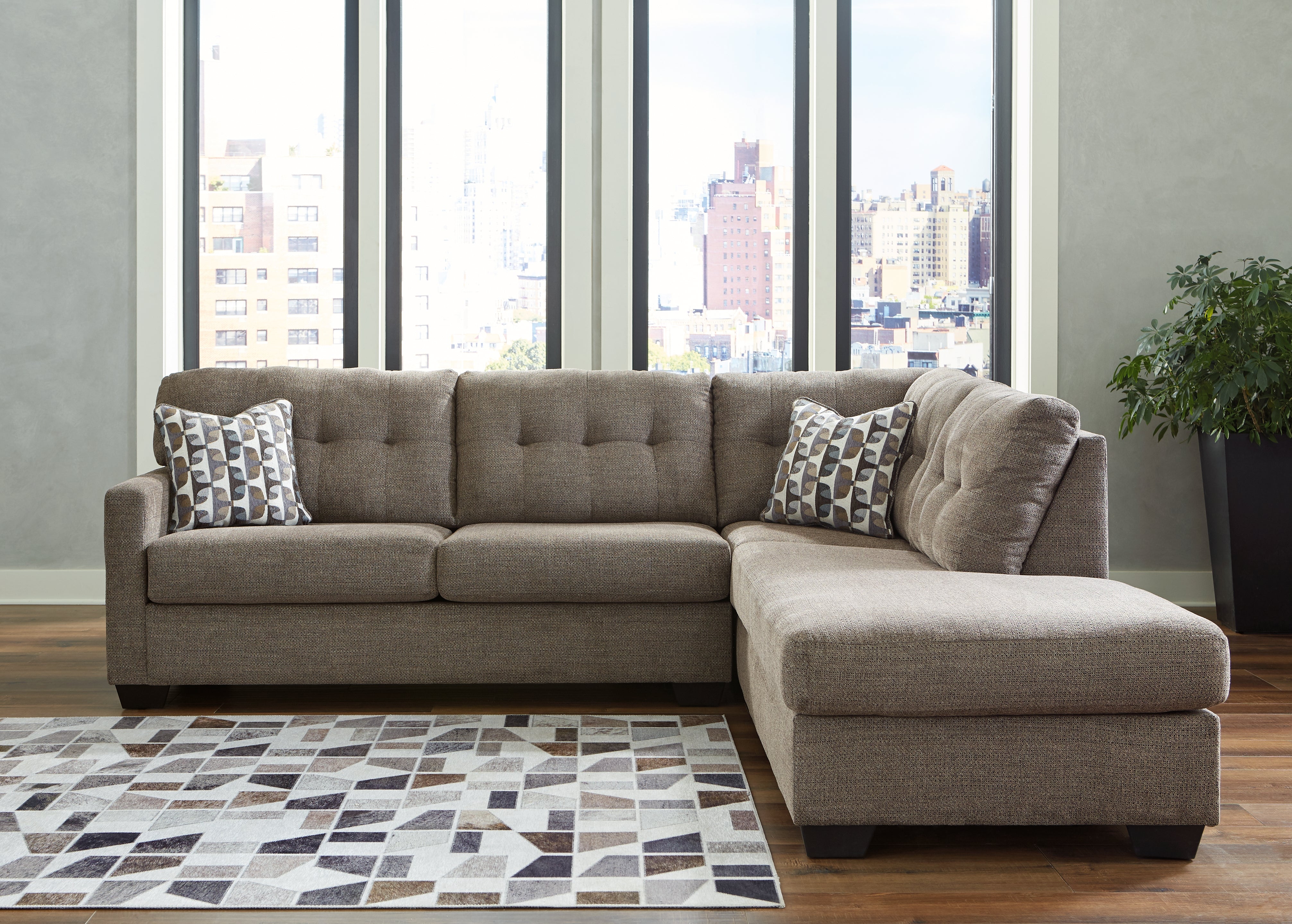 A2Z Furniture - Ashley Furniture - Mahoney Sectional - LAF 2-Piece Sectional with Chaise / Chocolate - 31005S2
