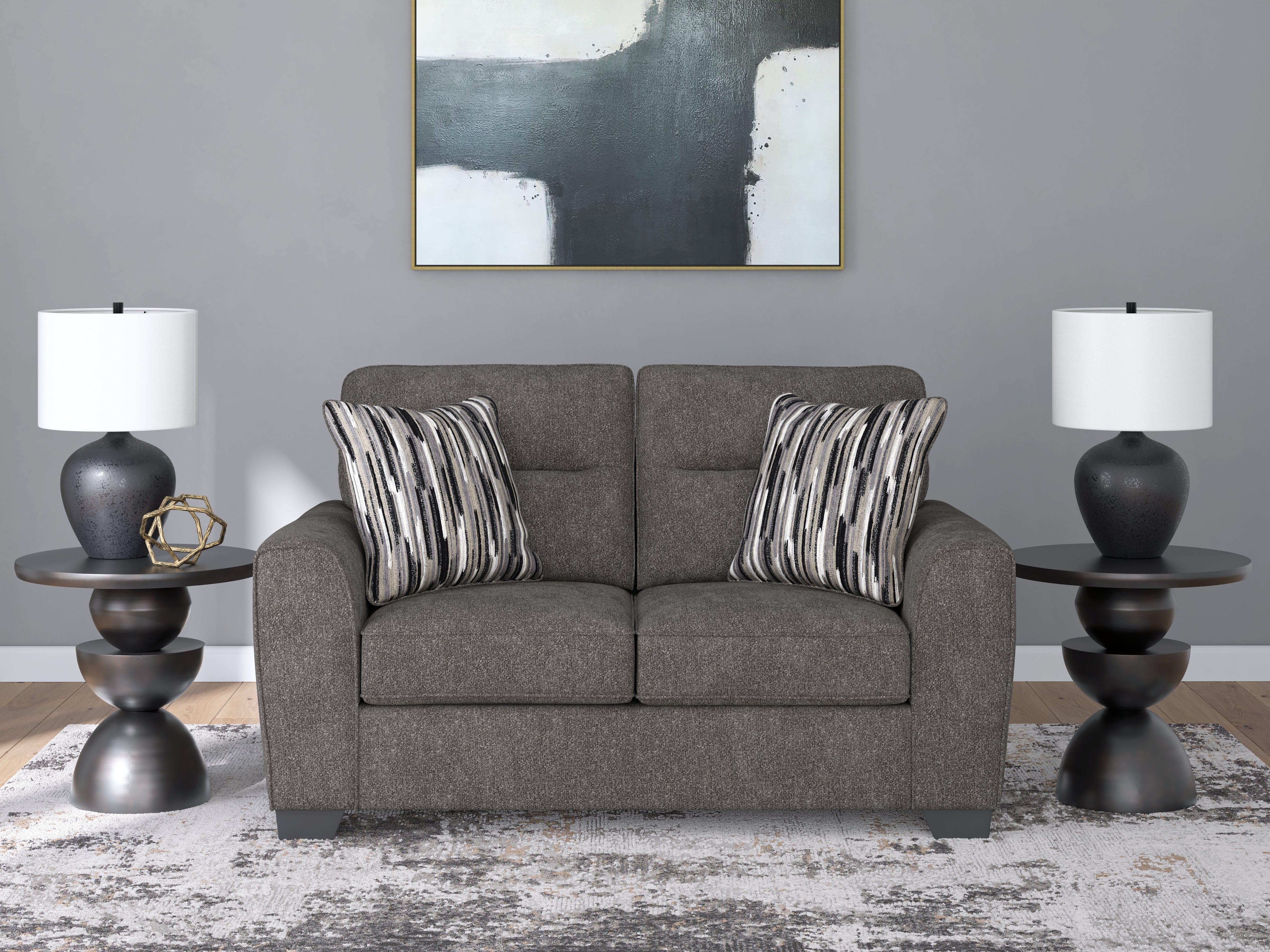 A2Z Furniture - Ashley Furniture - Olten Living Room - Loveseat / Graphite - 3130535