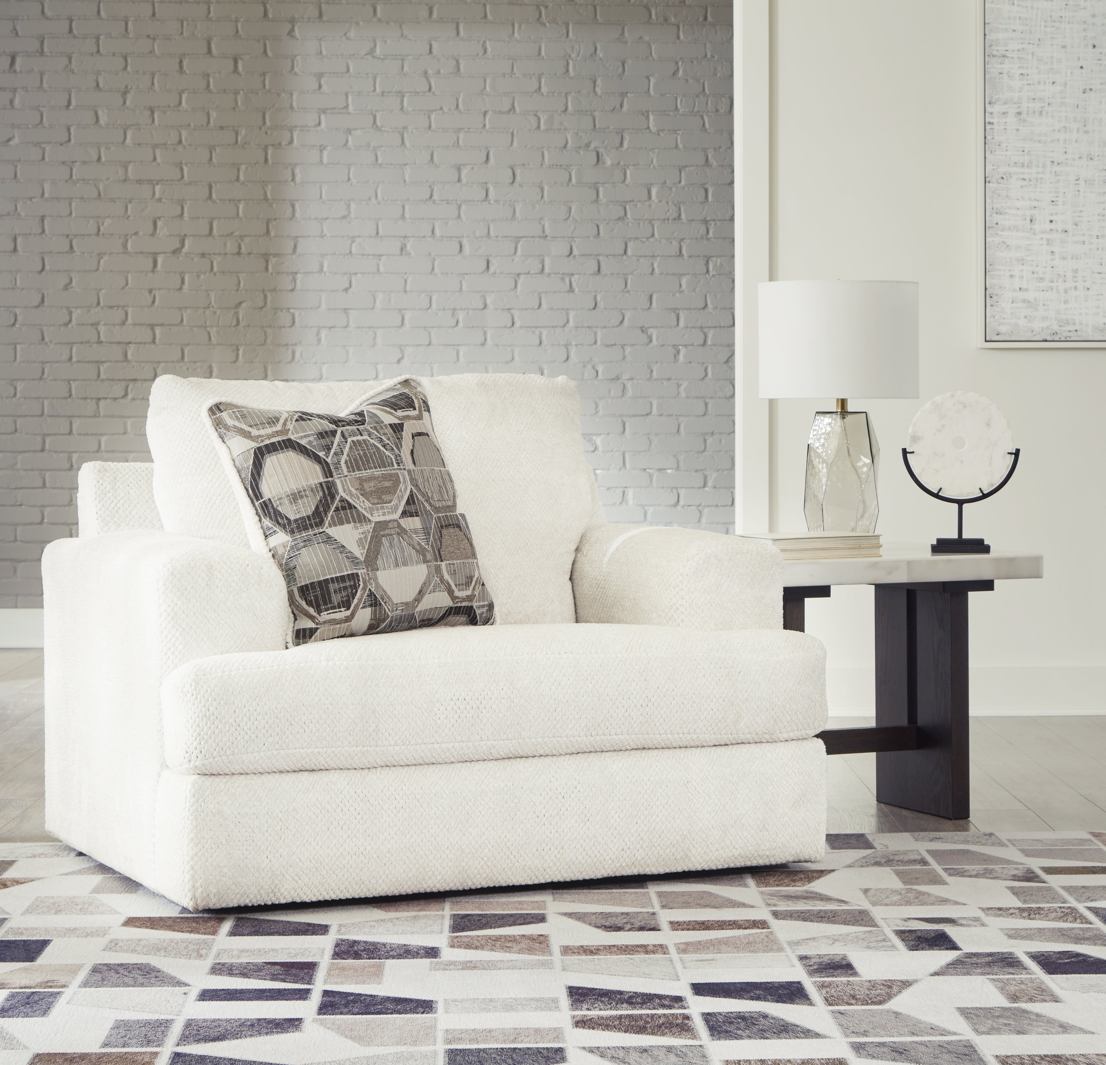 A2Z Furniture - Ashley Furniture - Karinne Living Room - Chair and a Half / Linen - 3140323
