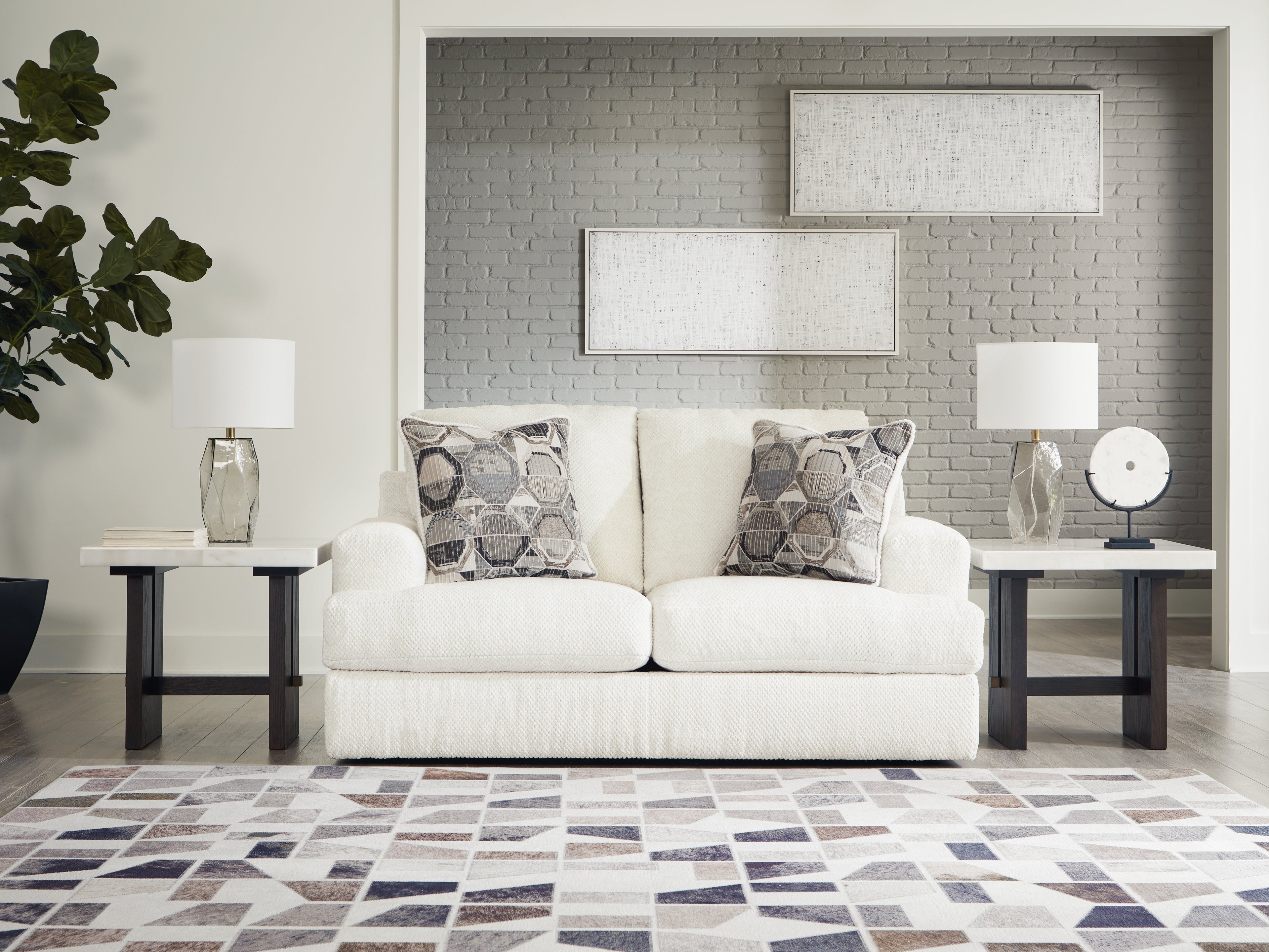 A2Z Furniture - Ashley Furniture - Karinne Living Room - Loveseat / Linen - 3140335