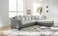 A2Z Furniture - Ashley Furniture - Clairette Court Sectional - LAF 2-Piece Sectional with Chaise / Alloy - 31503S2