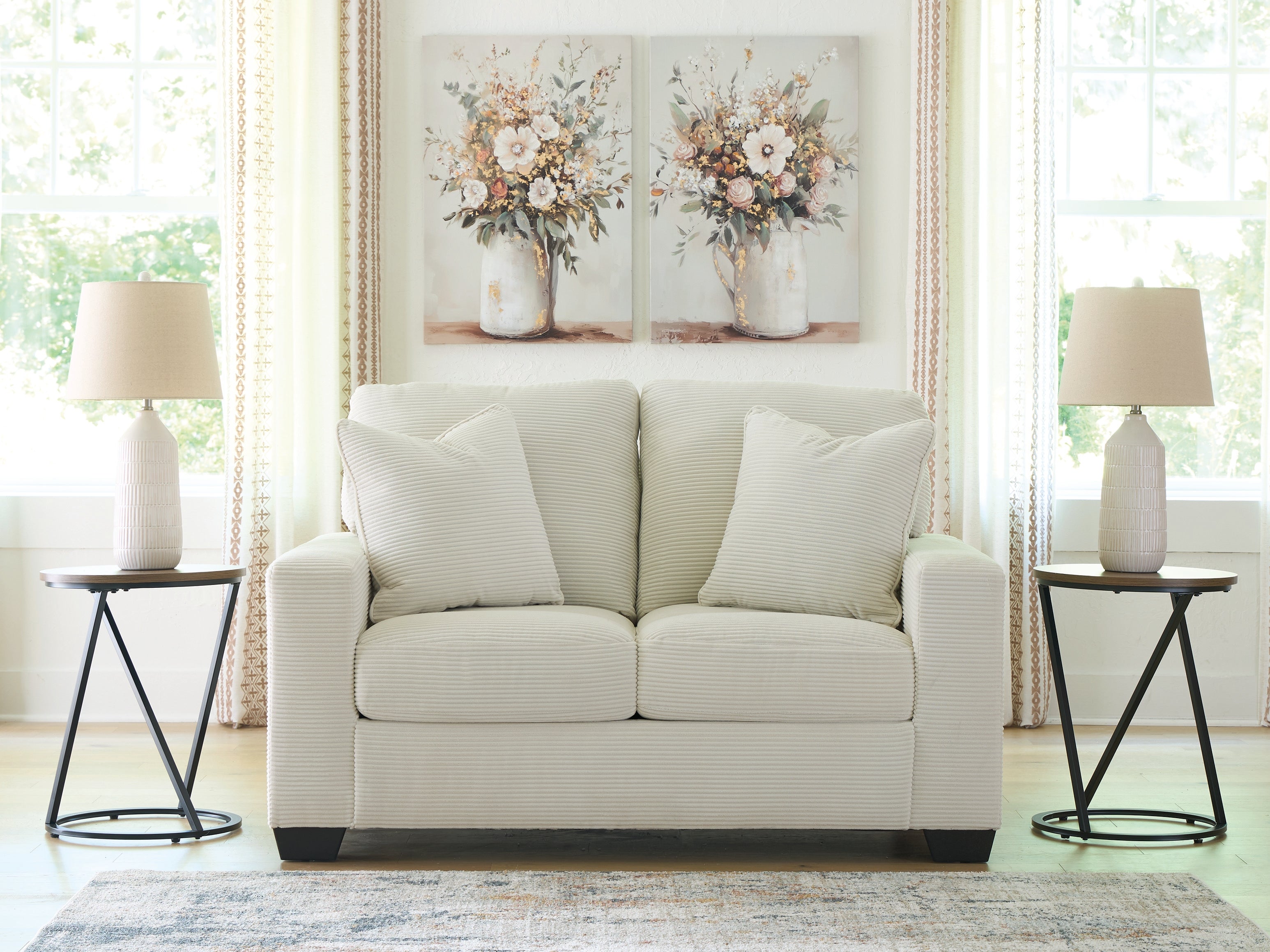 A2Z Furniture - Ashley Furniture - Greenbriar Living Room - Loveseat / Ivory - PC3200635