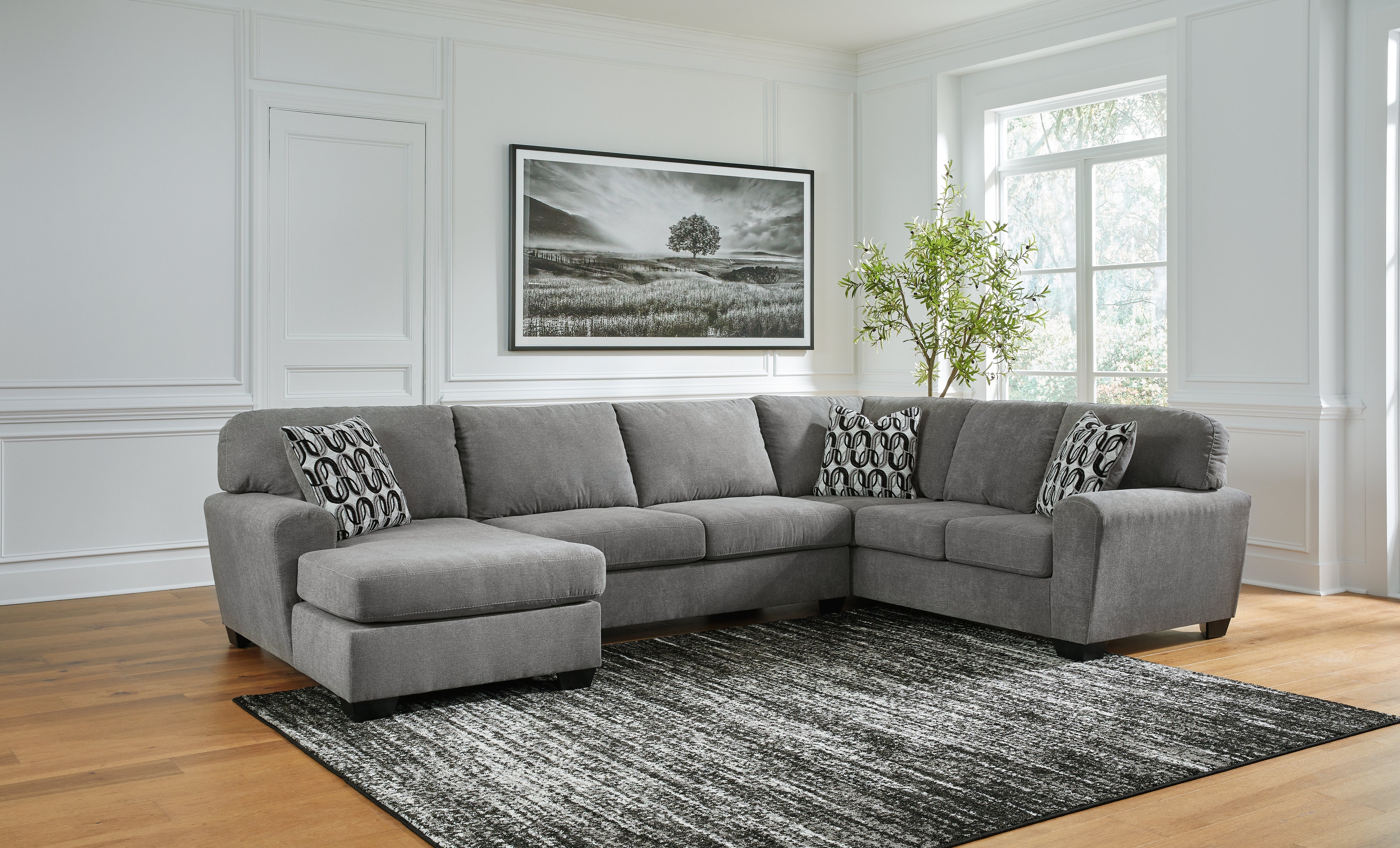 A2Z Furniture - Ashley Furniture - Birkdale Court Sectional - RAF 3-Piece Sectional with Chaise / Gray - 32402S1