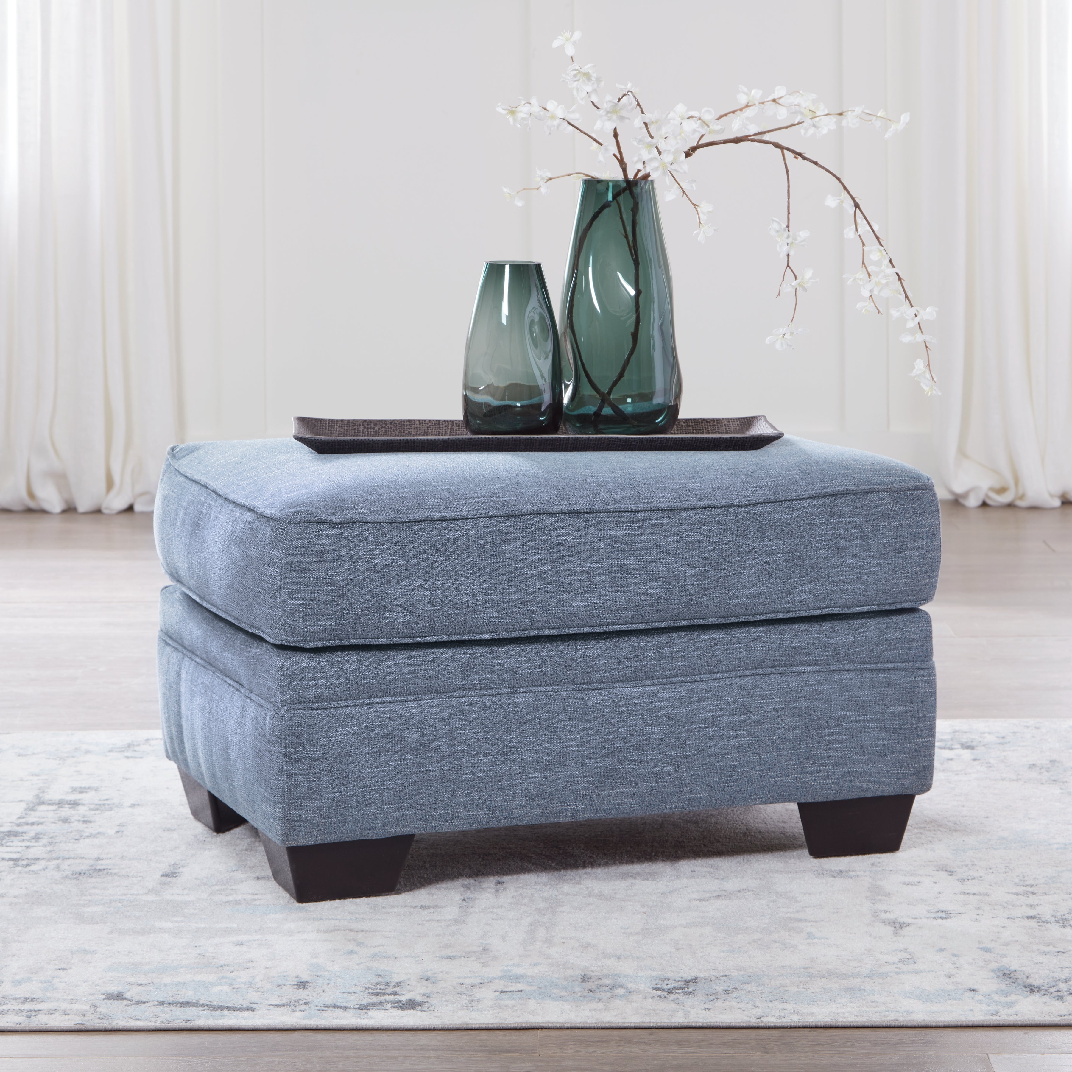 A2Z Furniture - Ashley Furniture - Carissa Manor Living Room - Ottoman / Denim - 3260414