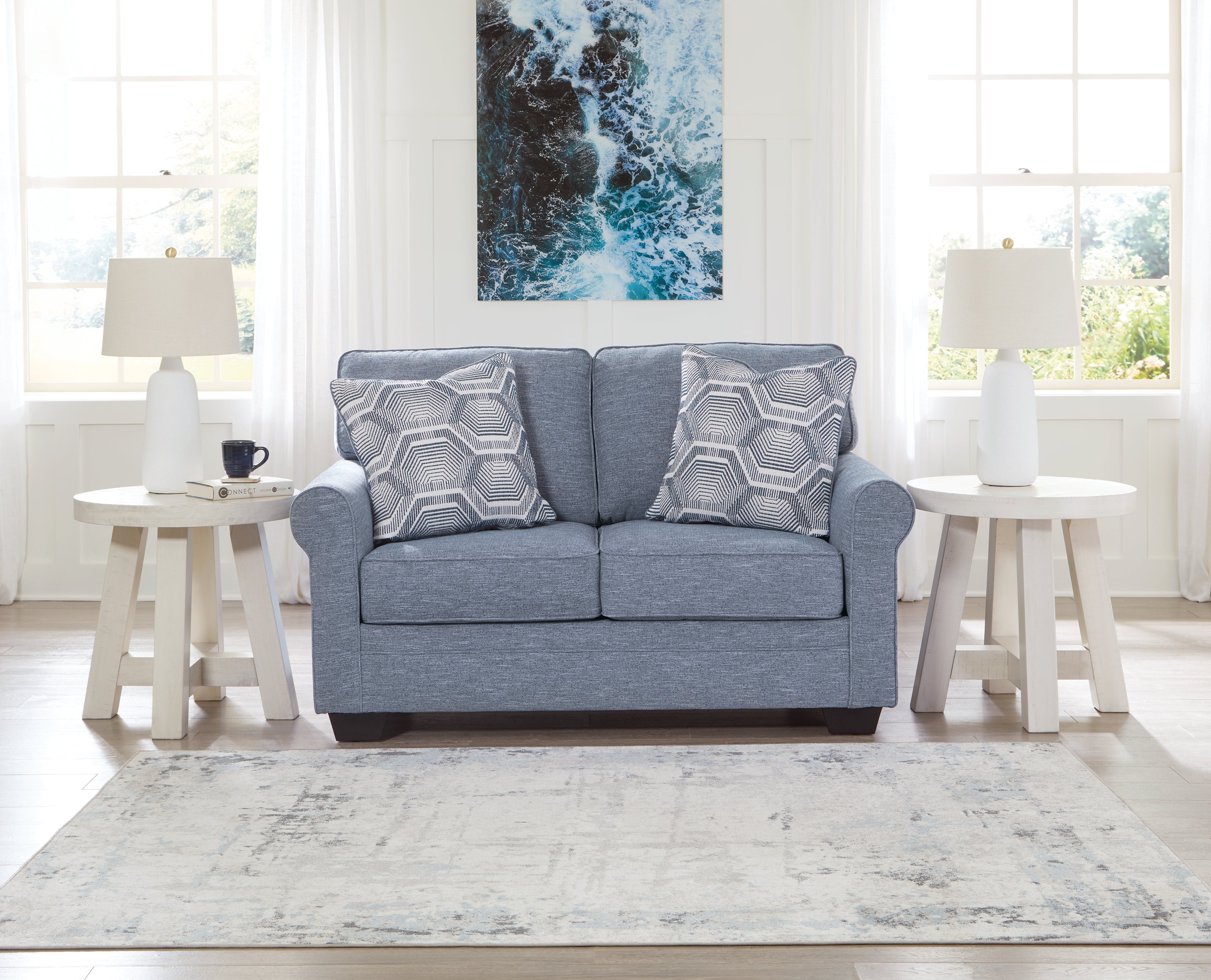 A2Z Furniture - Ashley Furniture - Carissa Manor Living Room - Loveseat / Denim - 3260435