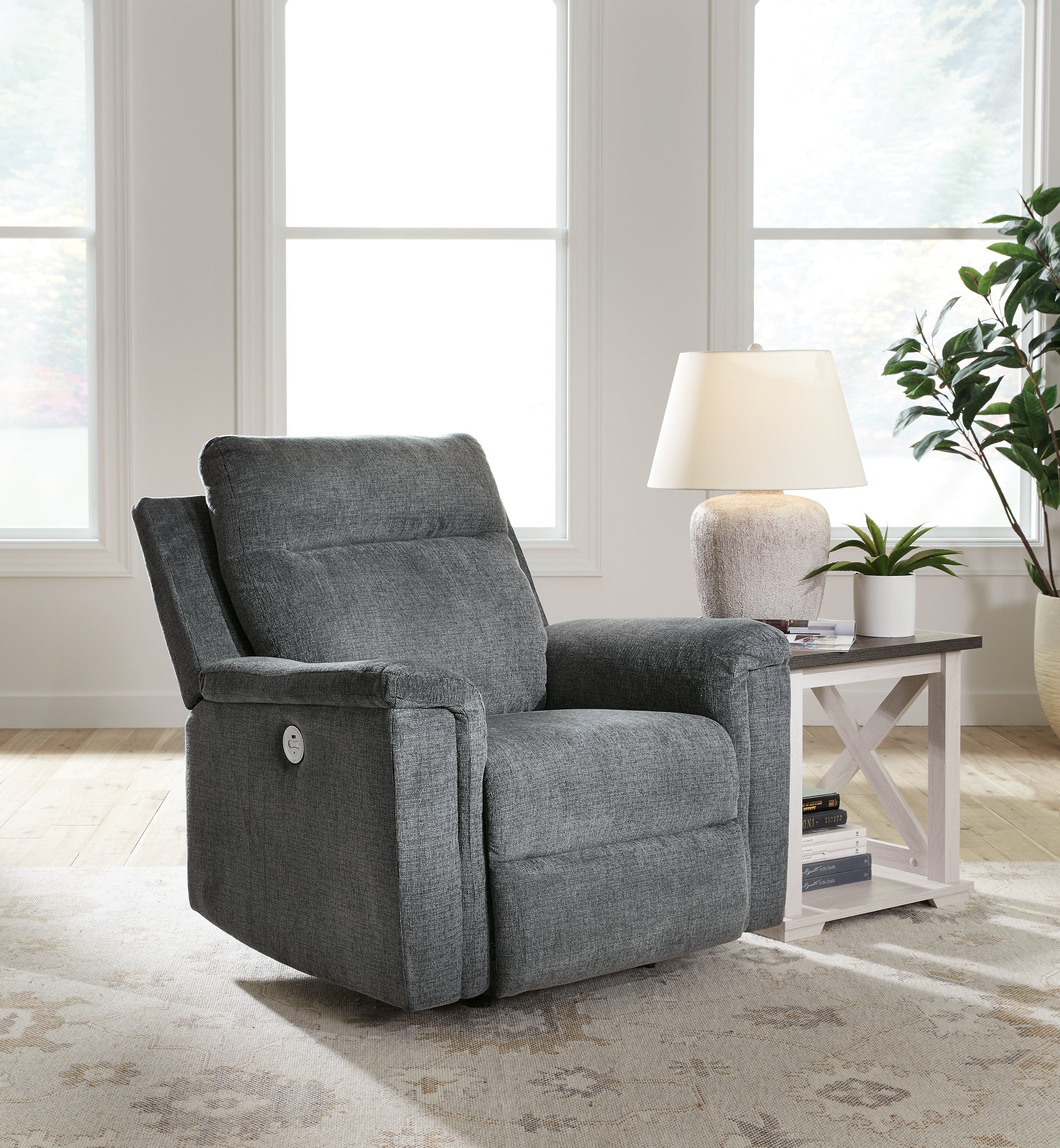 A2Z Furniture - Ashley Furniture - Barnsana Living Room - Power Rocker Recliner / Gravel - 3320298