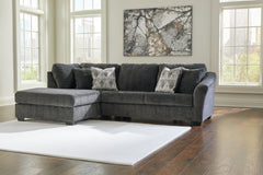 A2Z Furniture - Ashley Furniture - Biddeford Sectional - 2-Piece Sleeper Sectional with Chaise / Shadow - 35504S4