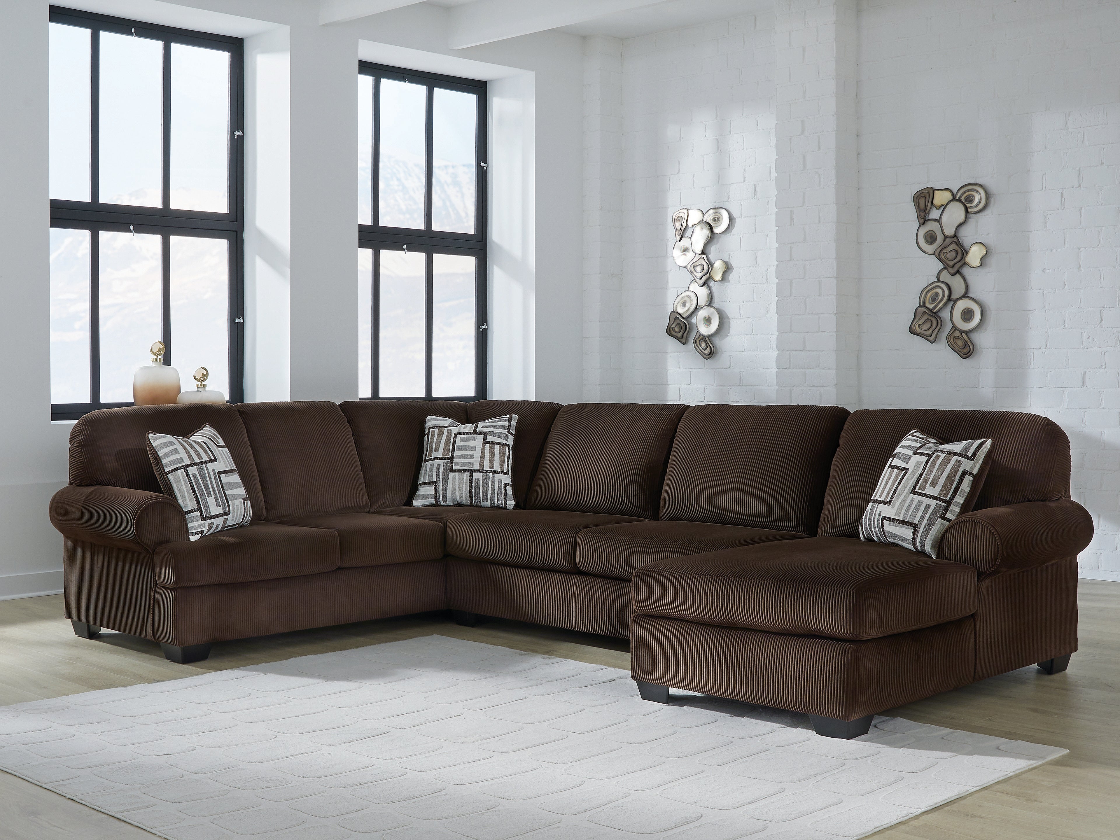 A2Z Furniture - Ashley Furniture - Kimlee Sectional - LAF 3-Piece Sectional with Chaise / Chocolate - PC35603S2