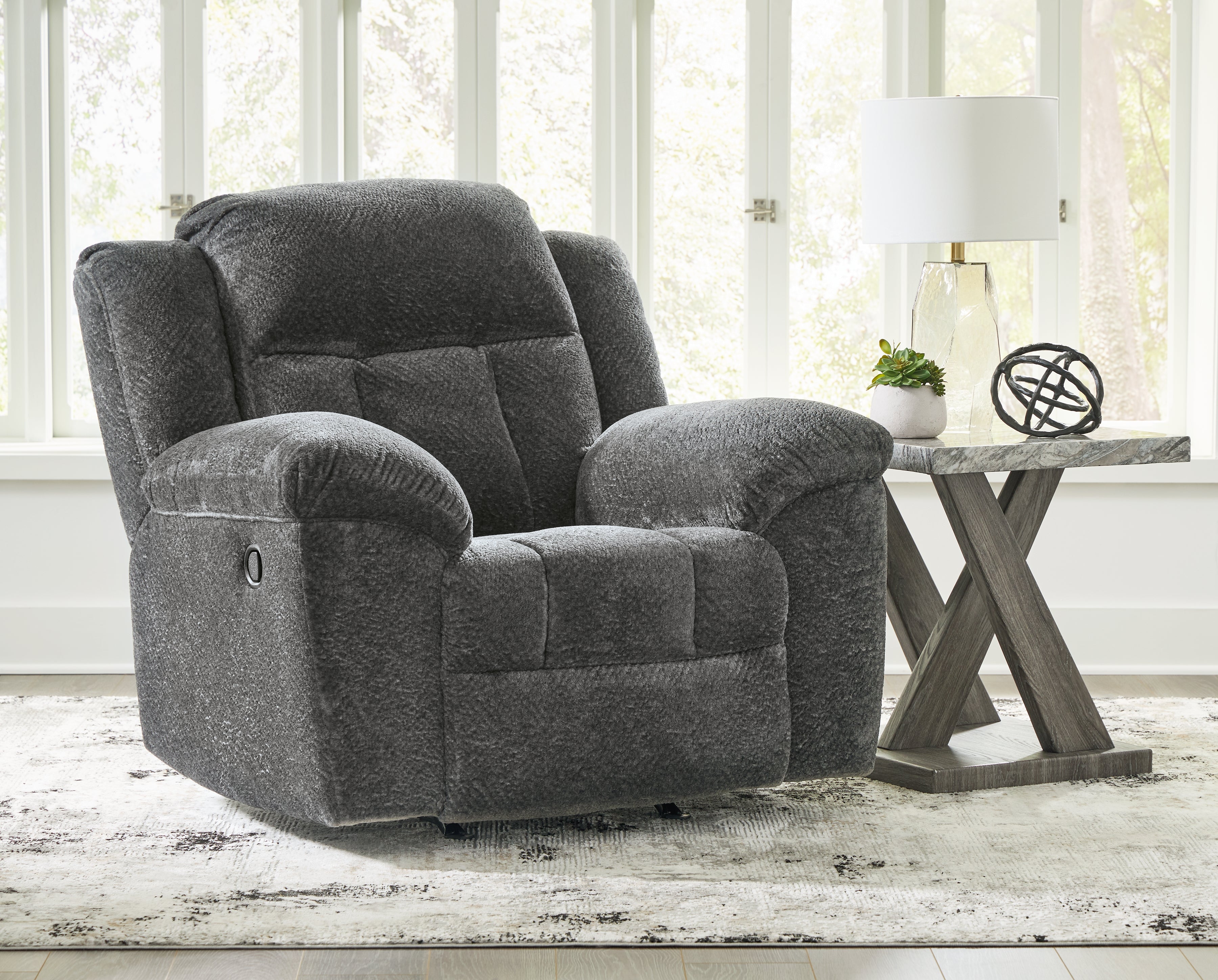 A2Z Furniture - Ashley Furniture - Frohn Living Room - Rocker Recliner / Graphite - 3740625