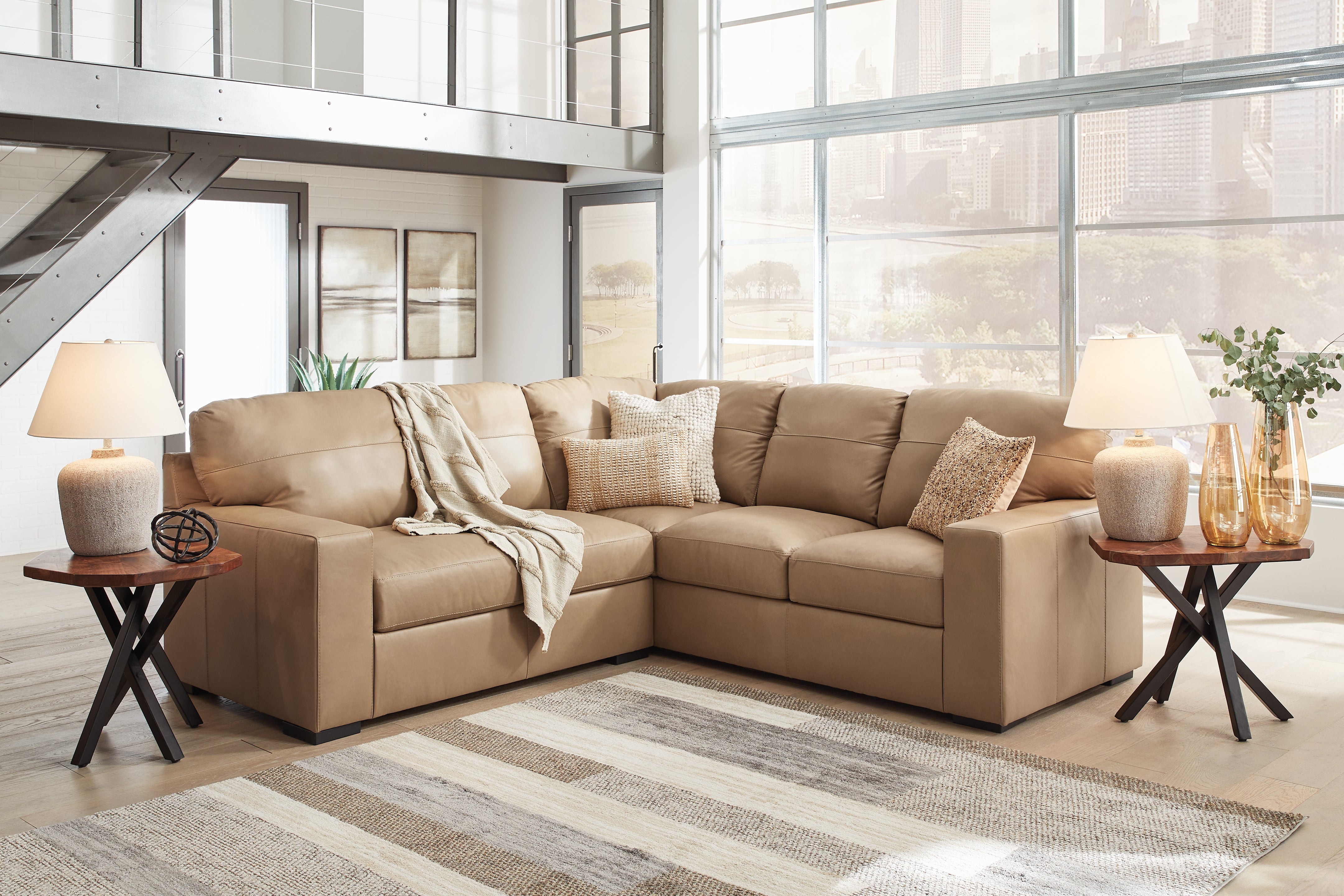A2Z Furniture - Ashley Furniture - Bandon Sectional - RAF 4-Piece Sectional / Toffee - 38006S6