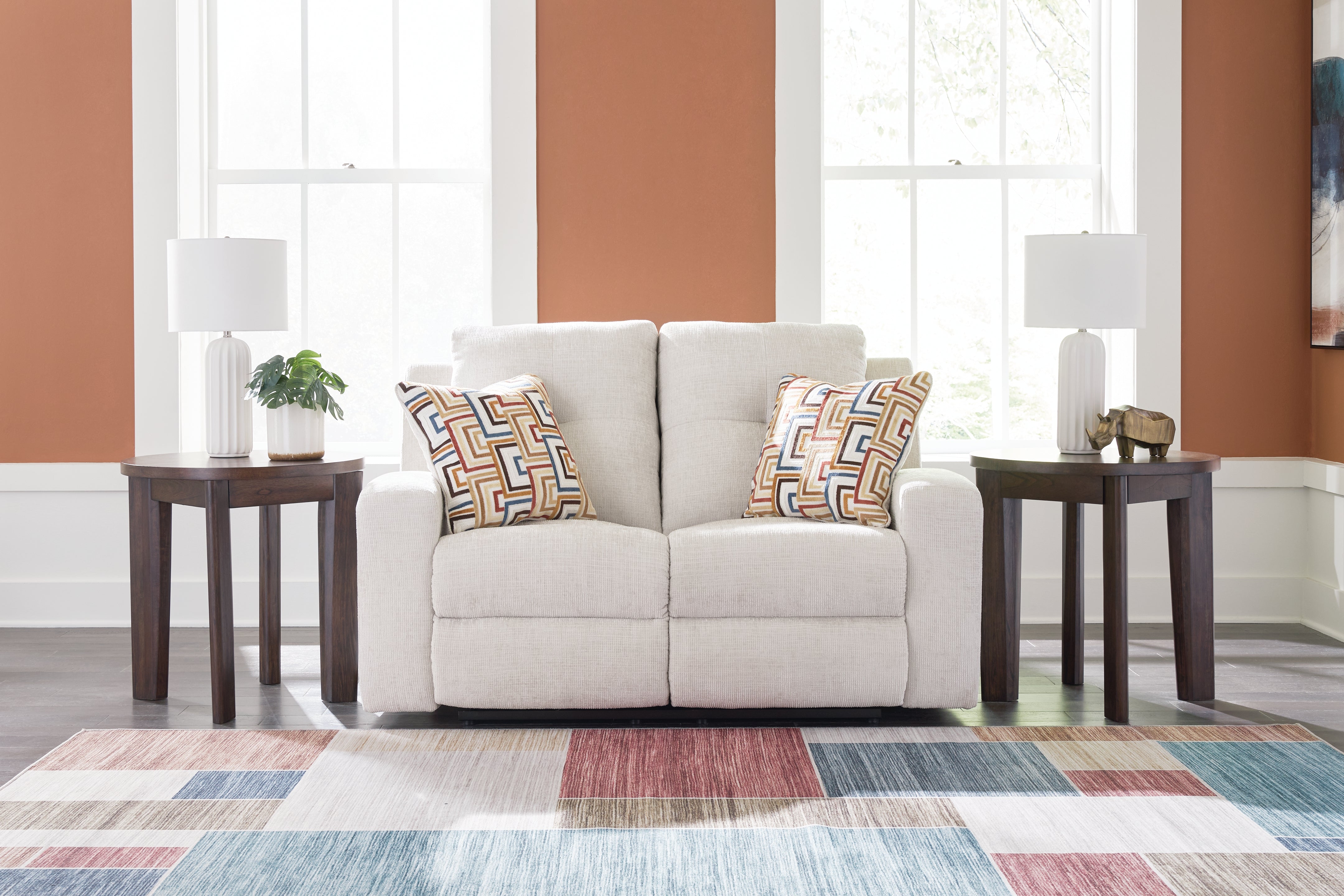 A2Z Furniture - Ashley Furniture - Danum Living Room - Reclining Loveseat / Stone - 3880586