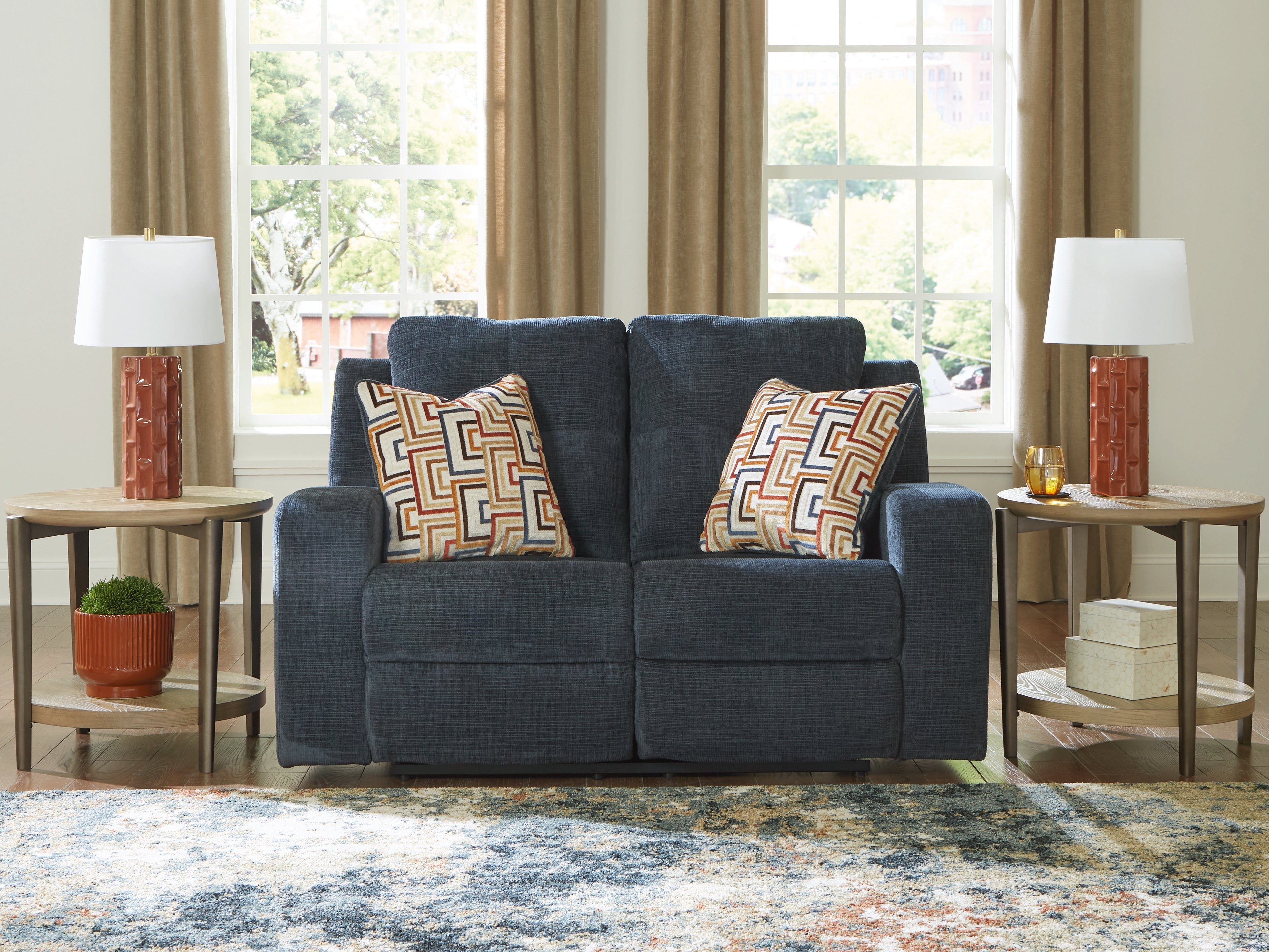 A2Z Furniture - Ashley Furniture - Danum Living Room - Reclining Loveseat / Ink - 3880686