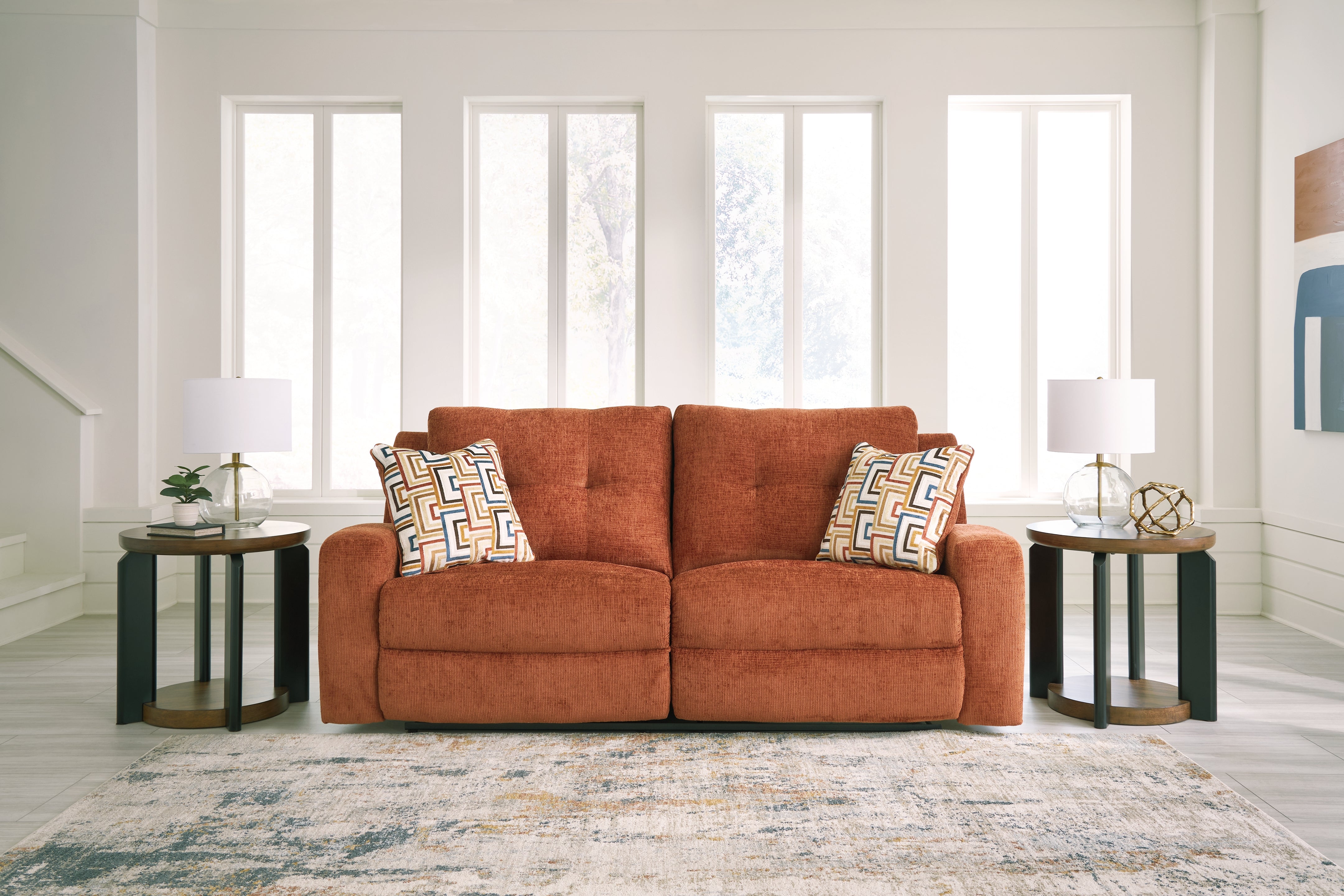 A2Z Furniture - Ashley Furniture - Danum Living Room - 2 Seat Reclining Sofa / Spice - 3880781