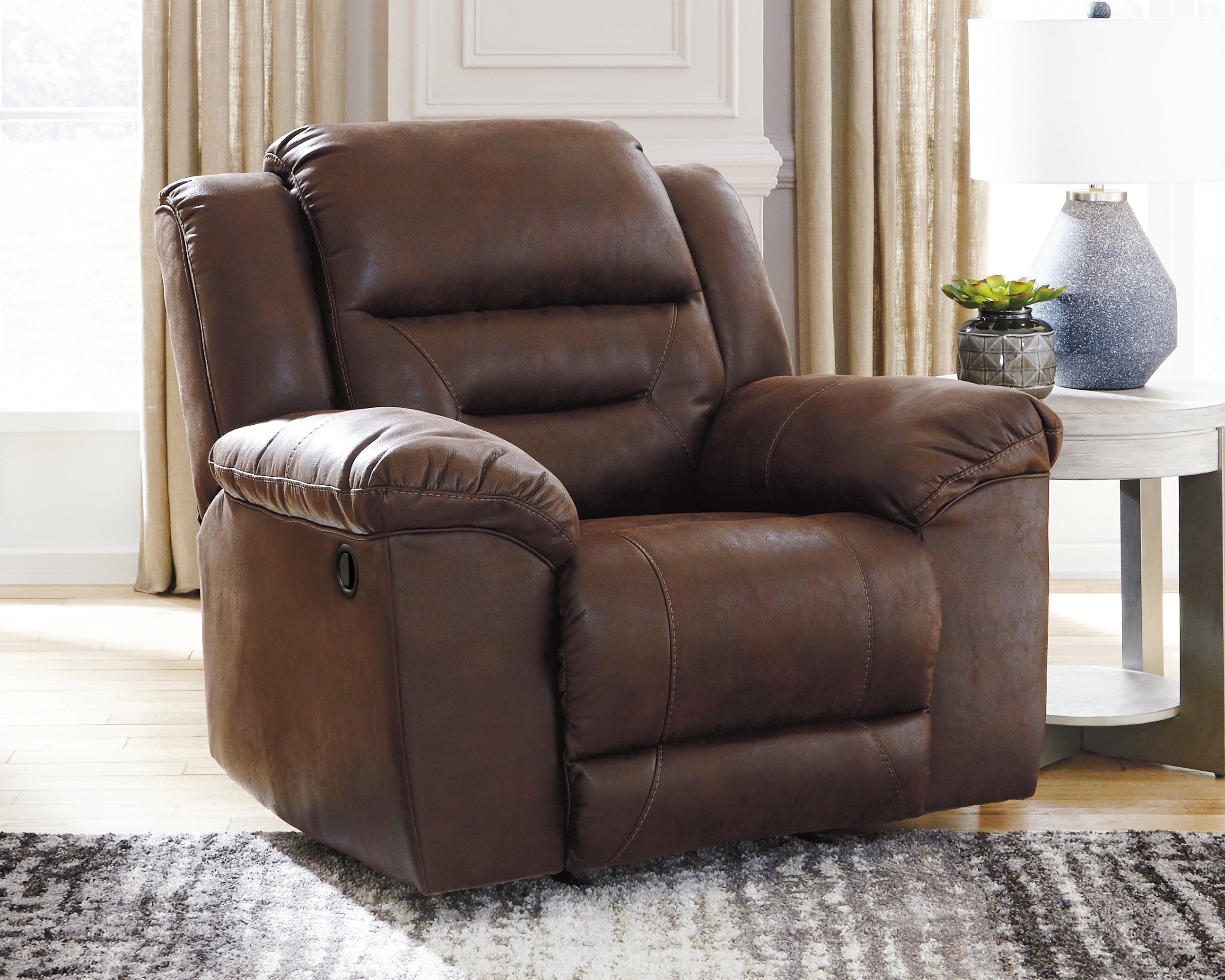 A2Z Furniture - Ashley Furniture - Stoneland Living Room - Rocker Recliner / Chocolate - 3990425