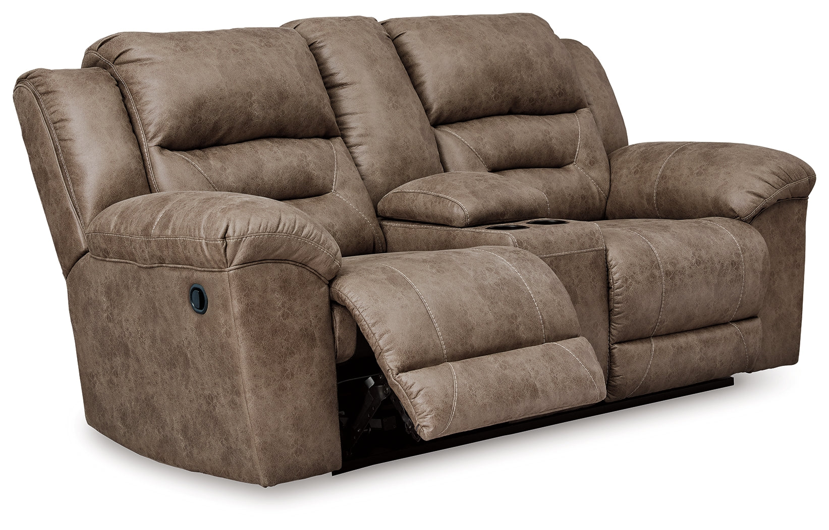 A2Z Furniture - Ashley Furniture - Stoneland Living Room - DBL Rec Loveseat w/Console / Fossil - 3990594