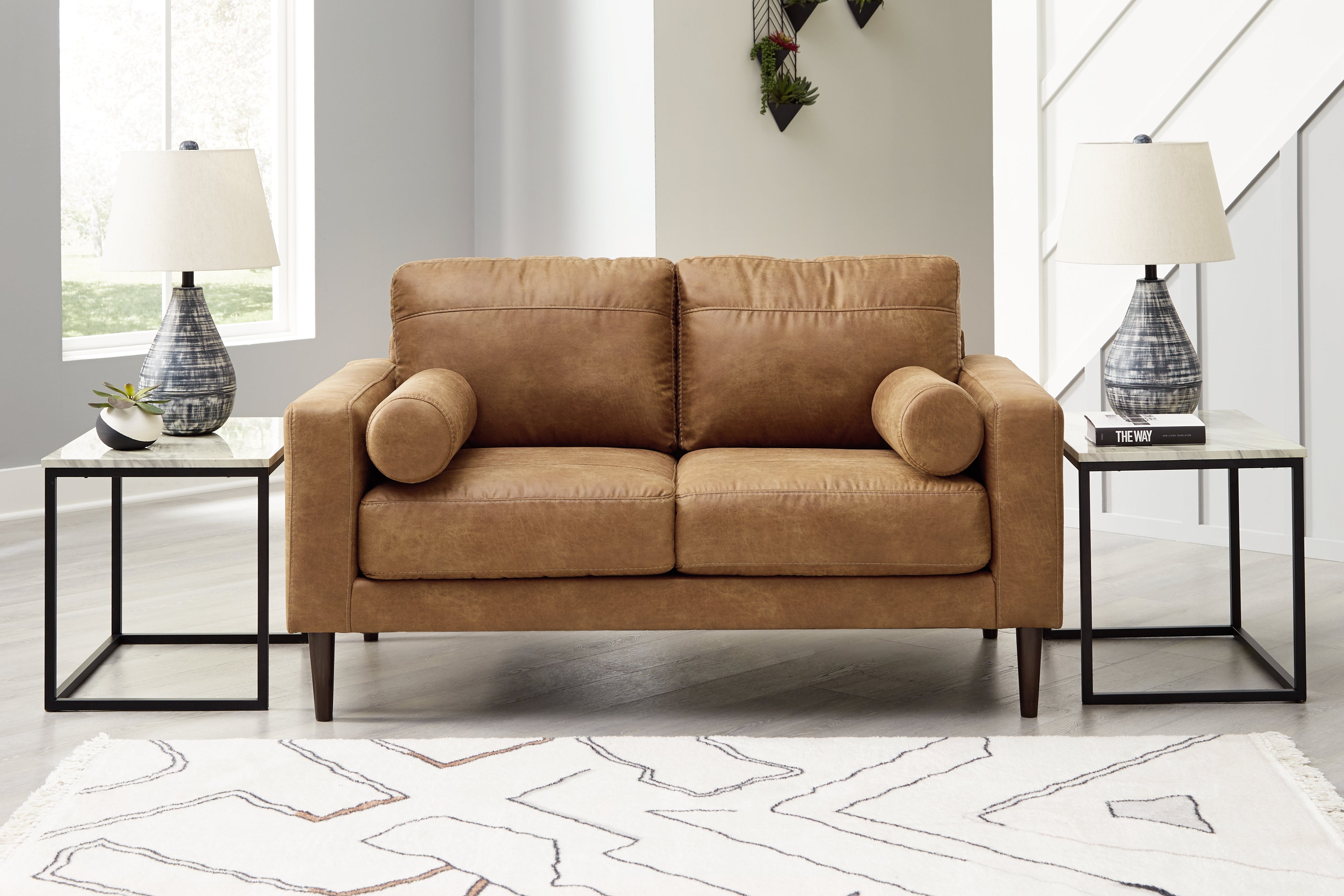 A2Z Furniture - Ashley Furniture - Telora Living Room - Loveseat / Caramel - 4100235