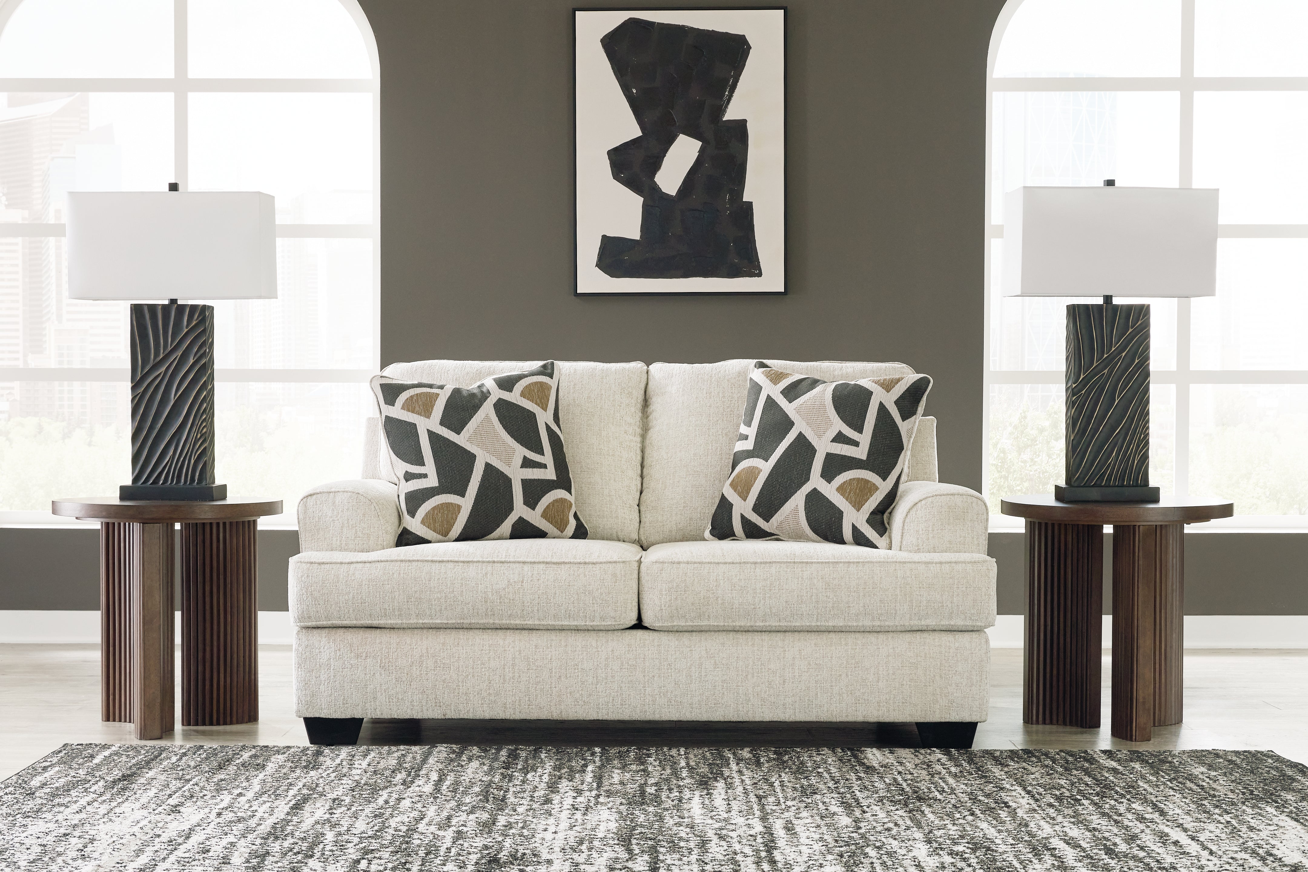 A2Z Furniture - Ashley Furniture - Heartcort Living Room - Loveseat / Quartz - 4460435