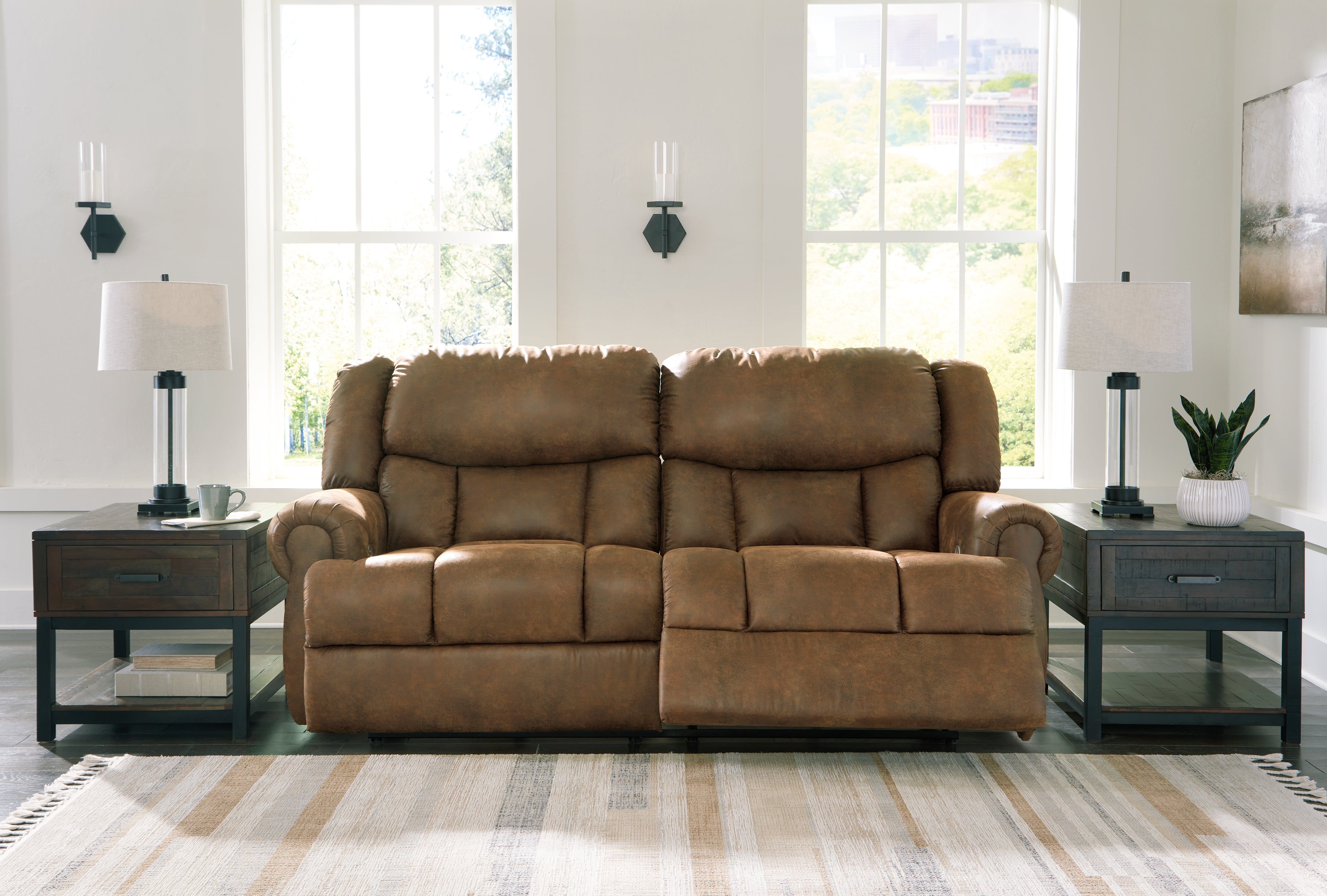 A2Z Furniture - Ashley Furniture - Boothbay Living Room - 2 Seat Reclining Power Sofa / Auburn - 4470447