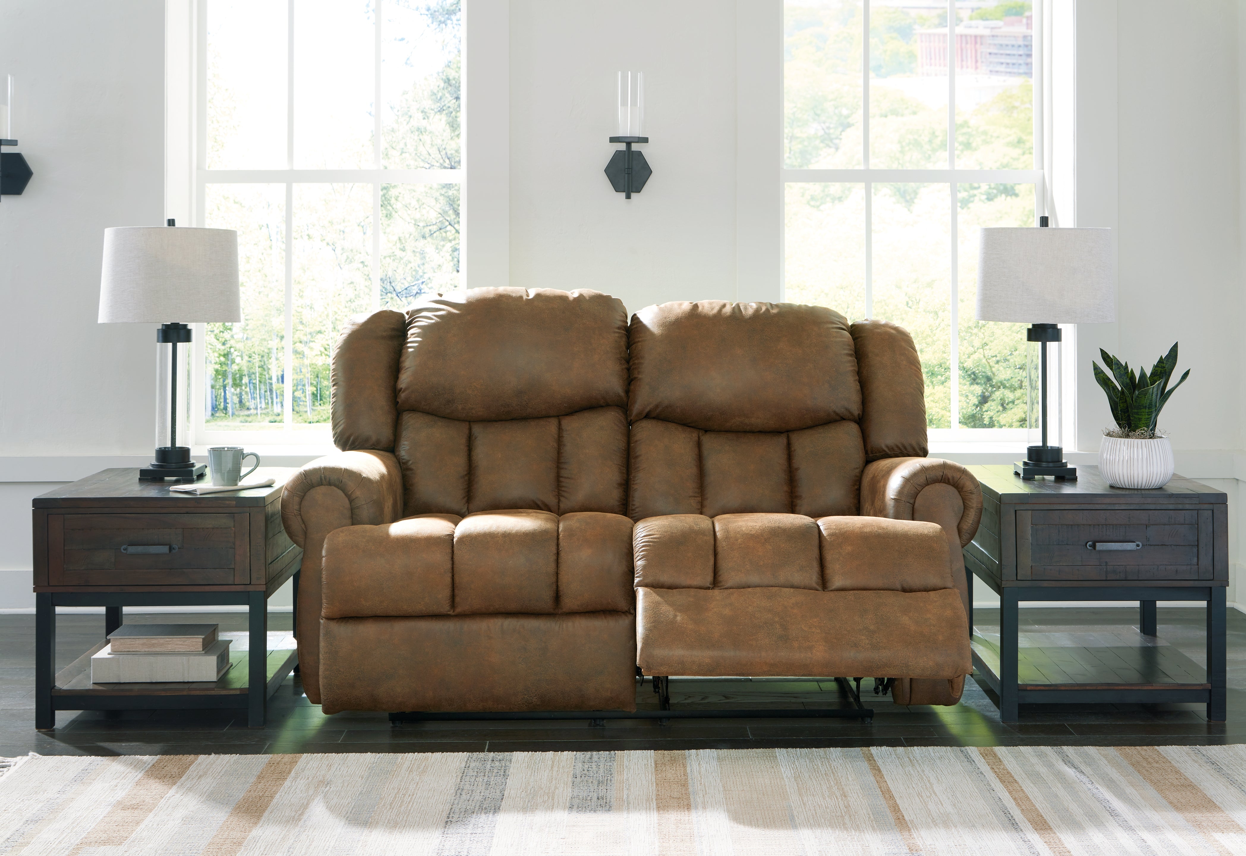 A2Z Furniture - Ashley Furniture - Boothbay Living Room - Reclining Loveseat / Auburn - 4470486