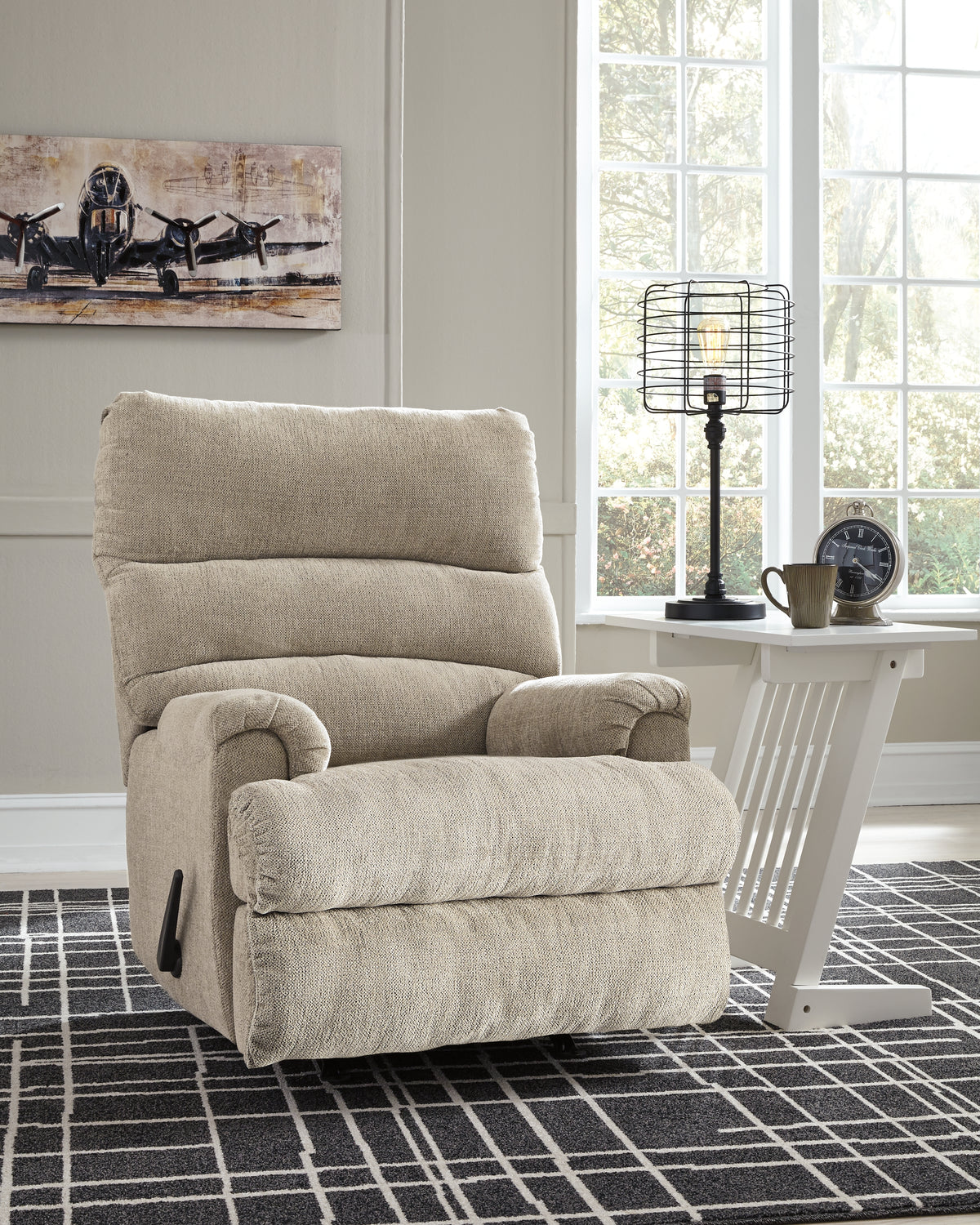 A2Z Furniture - Ashley Furniture - Man Fort Living Room - Rocker Recliner / Graphite - 4660525