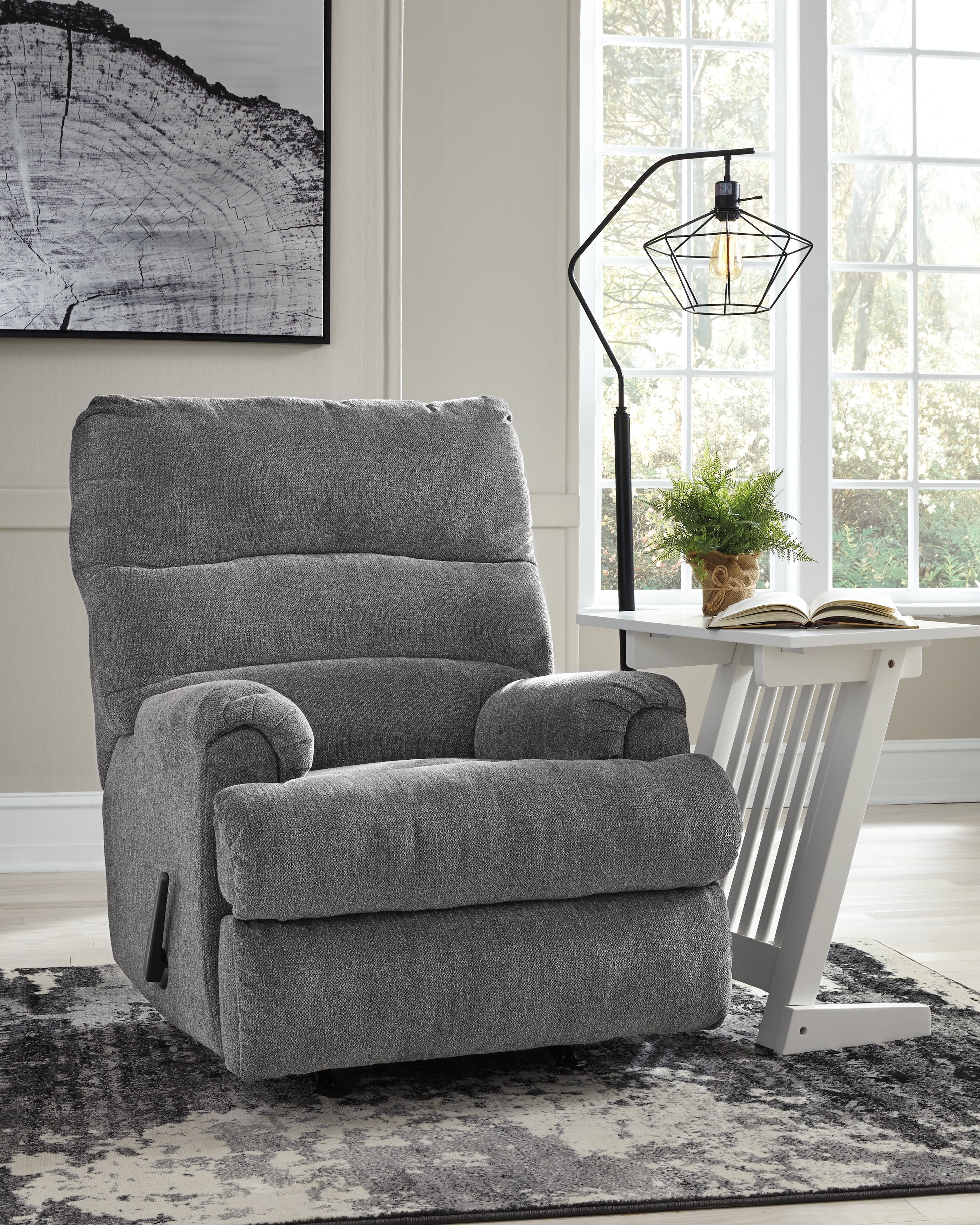 A2Z Furniture - Ashley Furniture - Man Fort Living Room - Rocker Recliner / Graphite - 4660525