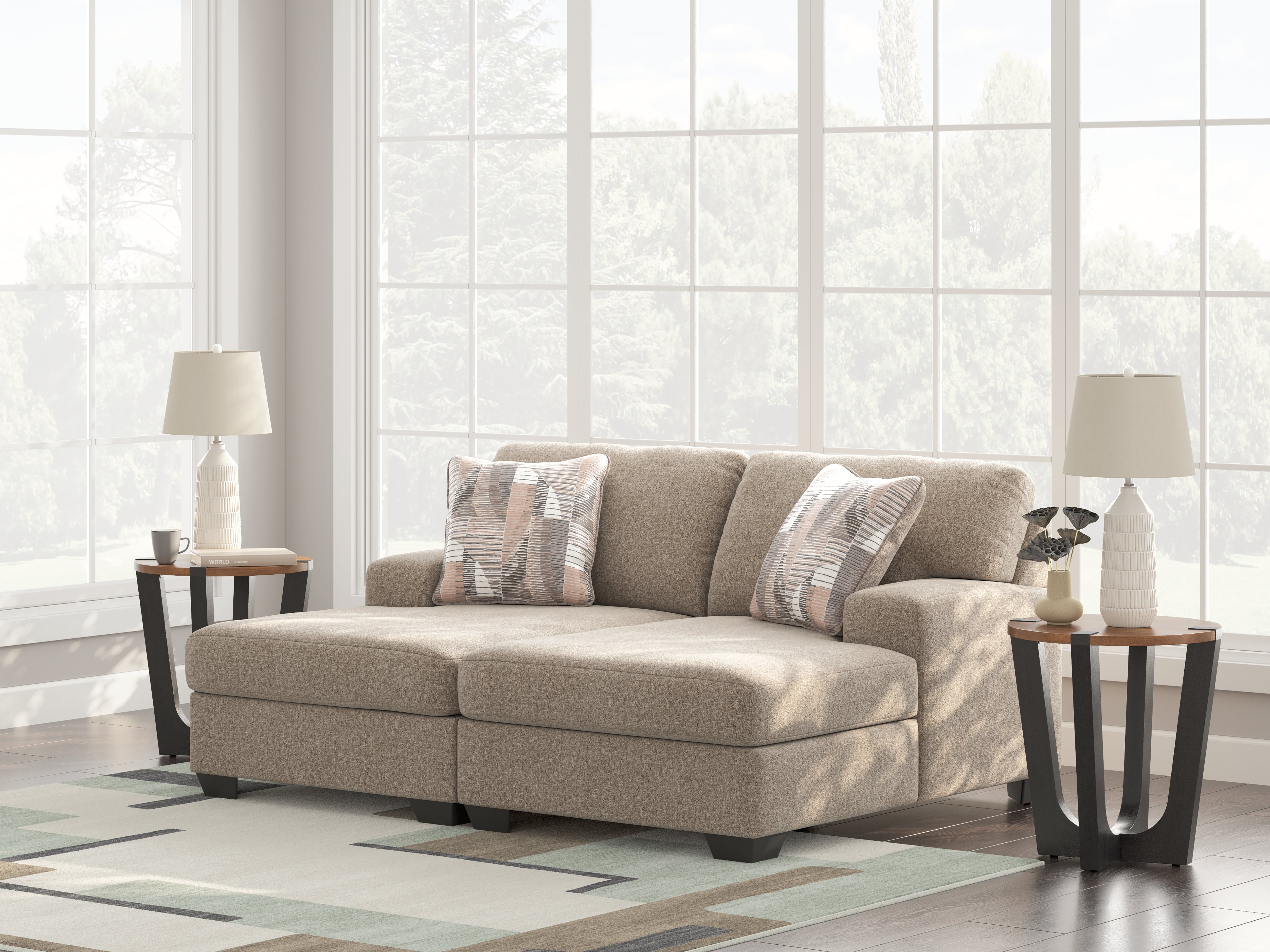A2Z Furniture - Ashley Furniture - Newellen Sectional - RAF 2-Piece Super Chaise / Hemp - 48404S4