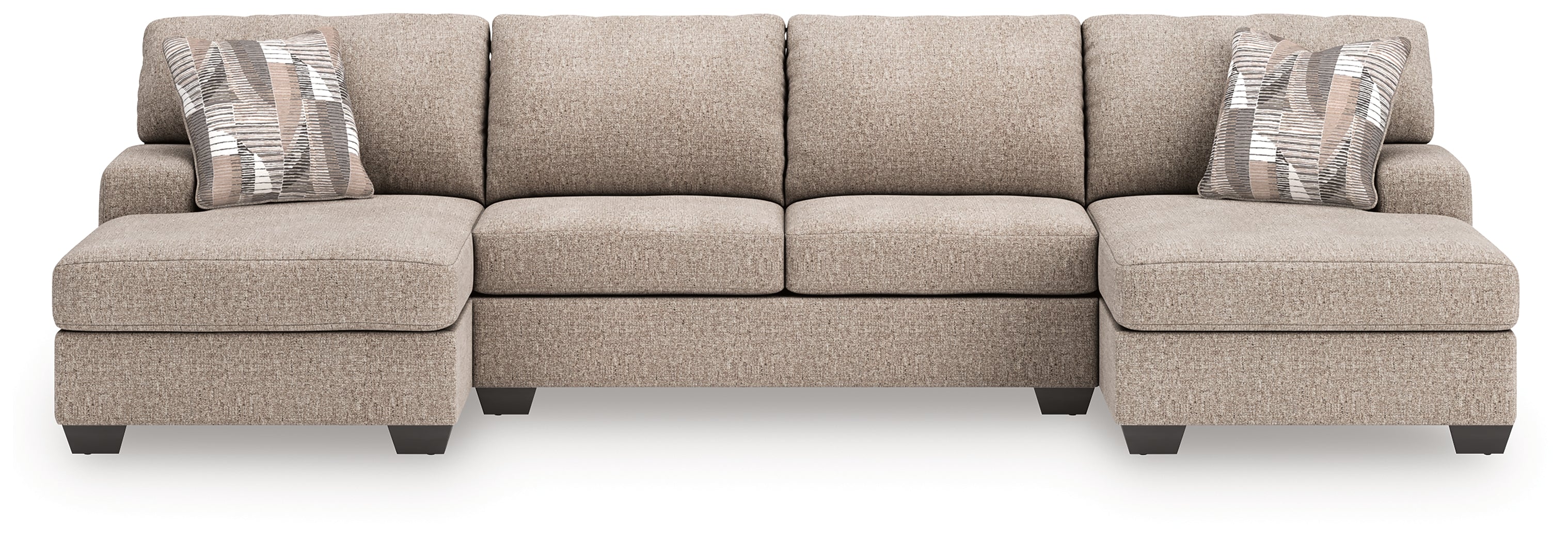 A2Z Furniture - Ashley Furniture - Newellen Sectional - RAF 3-Piece Sectional with Double Chaise / Hemp - 48404S3