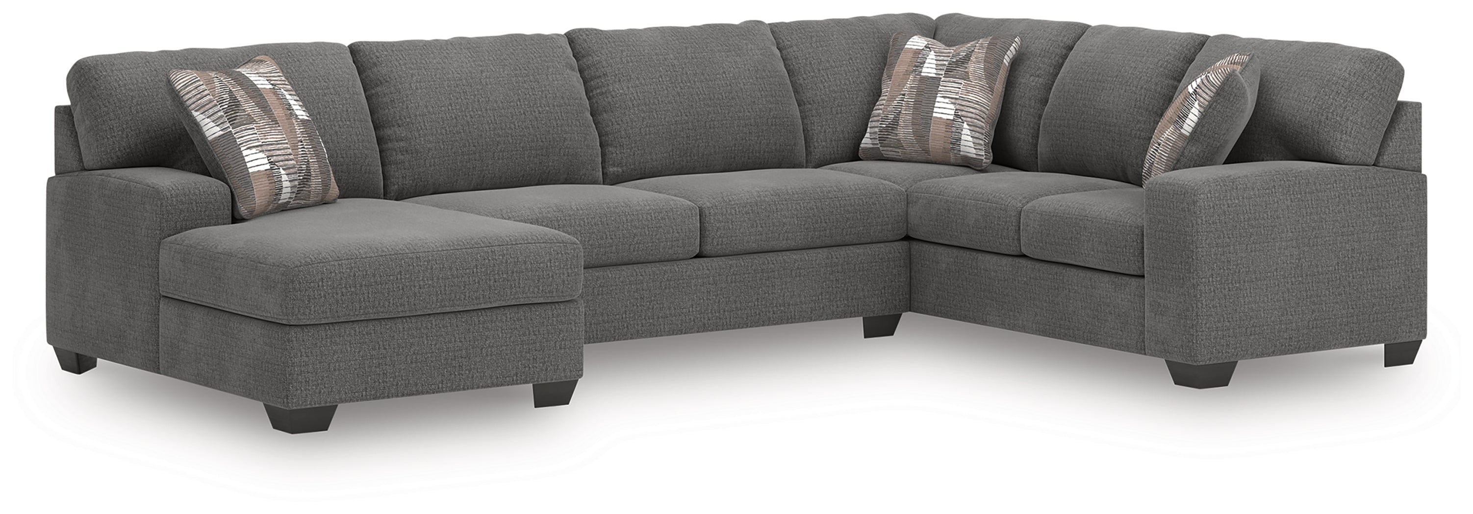 A2Z Furniture - Ashley Furniture - Newellen Sectional - RAF 3-Piece Sleeper Sectional with Chaise / Greystone - 48405S5