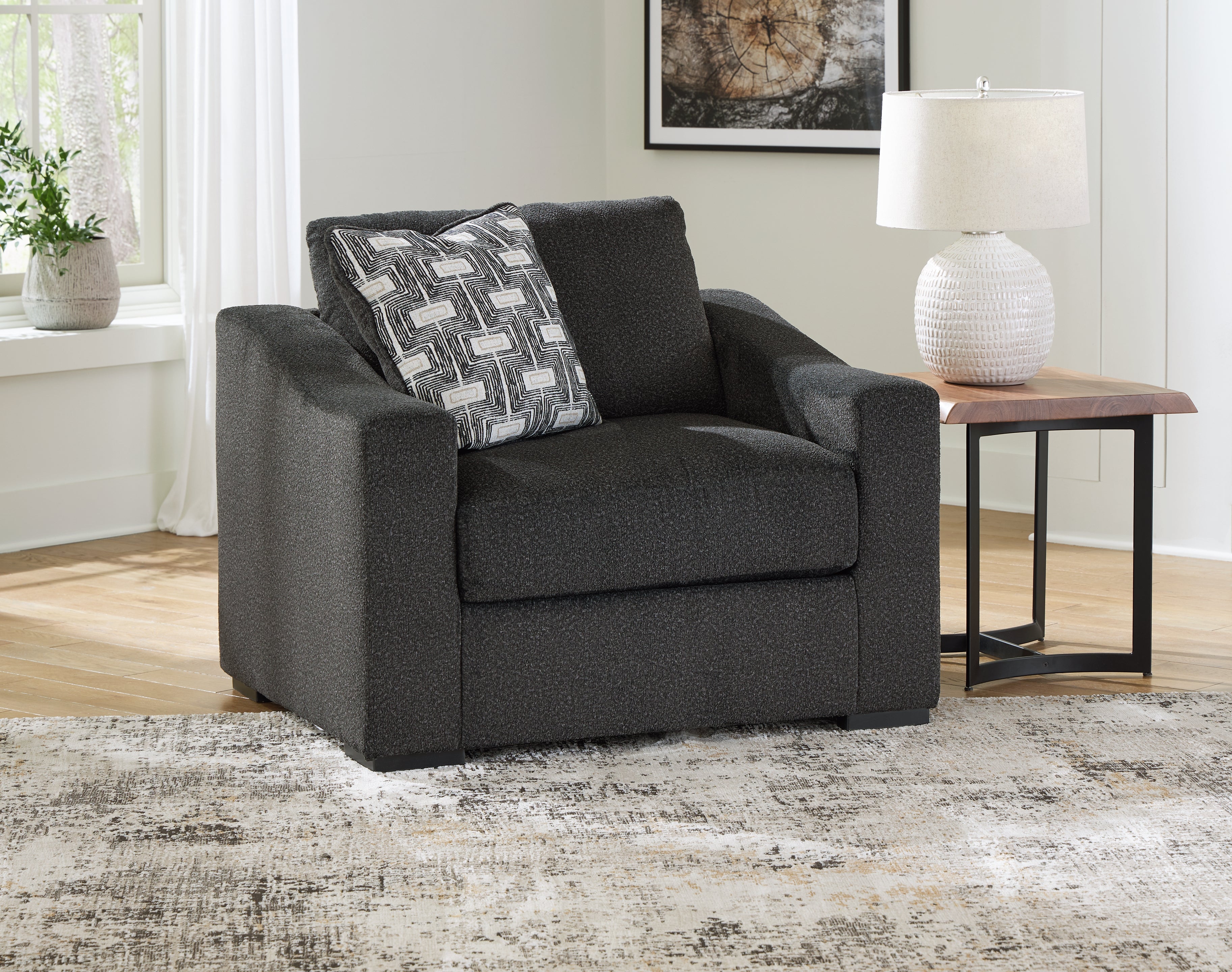 A2Z Furniture - Ashley Furniture - Wryenlynn Living Room - Chair and a Half / Onyx - 4940523