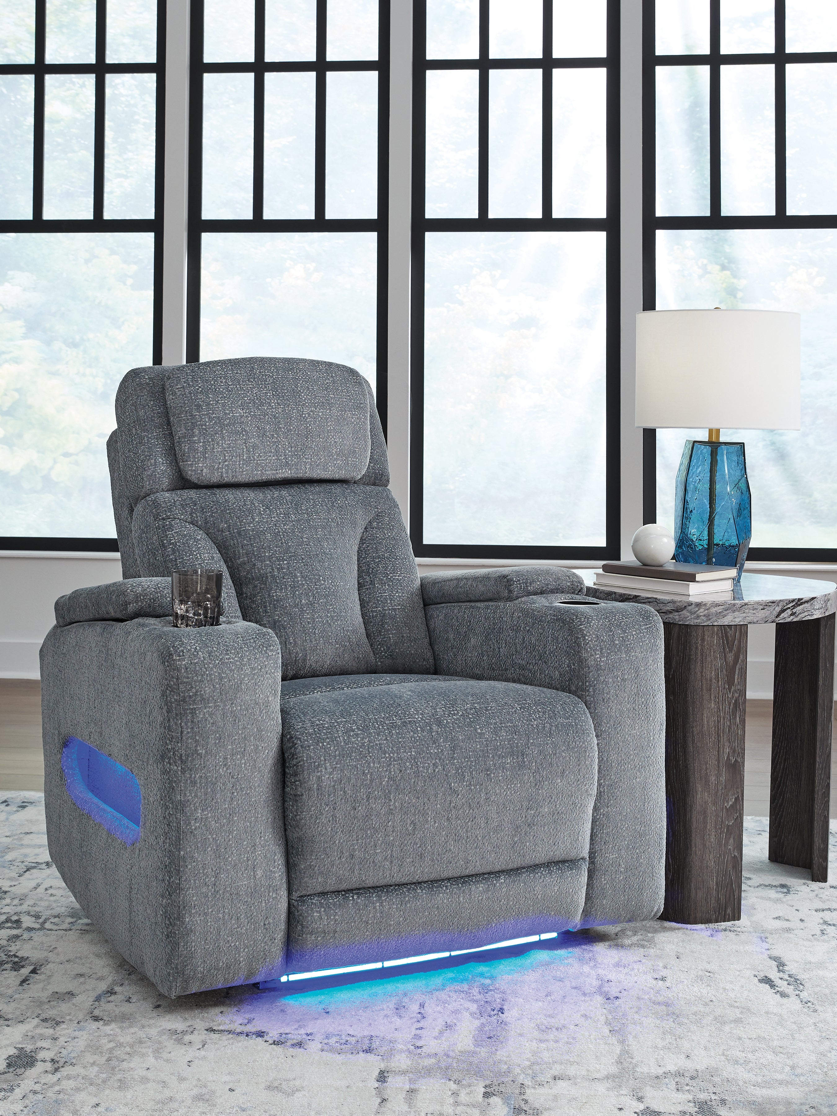 A2Z Furniture - Ashley Furniture - Studio Cave Living Room - PWR REC Loveseat/CON/ADJ HDRST / Steel - PC4980218