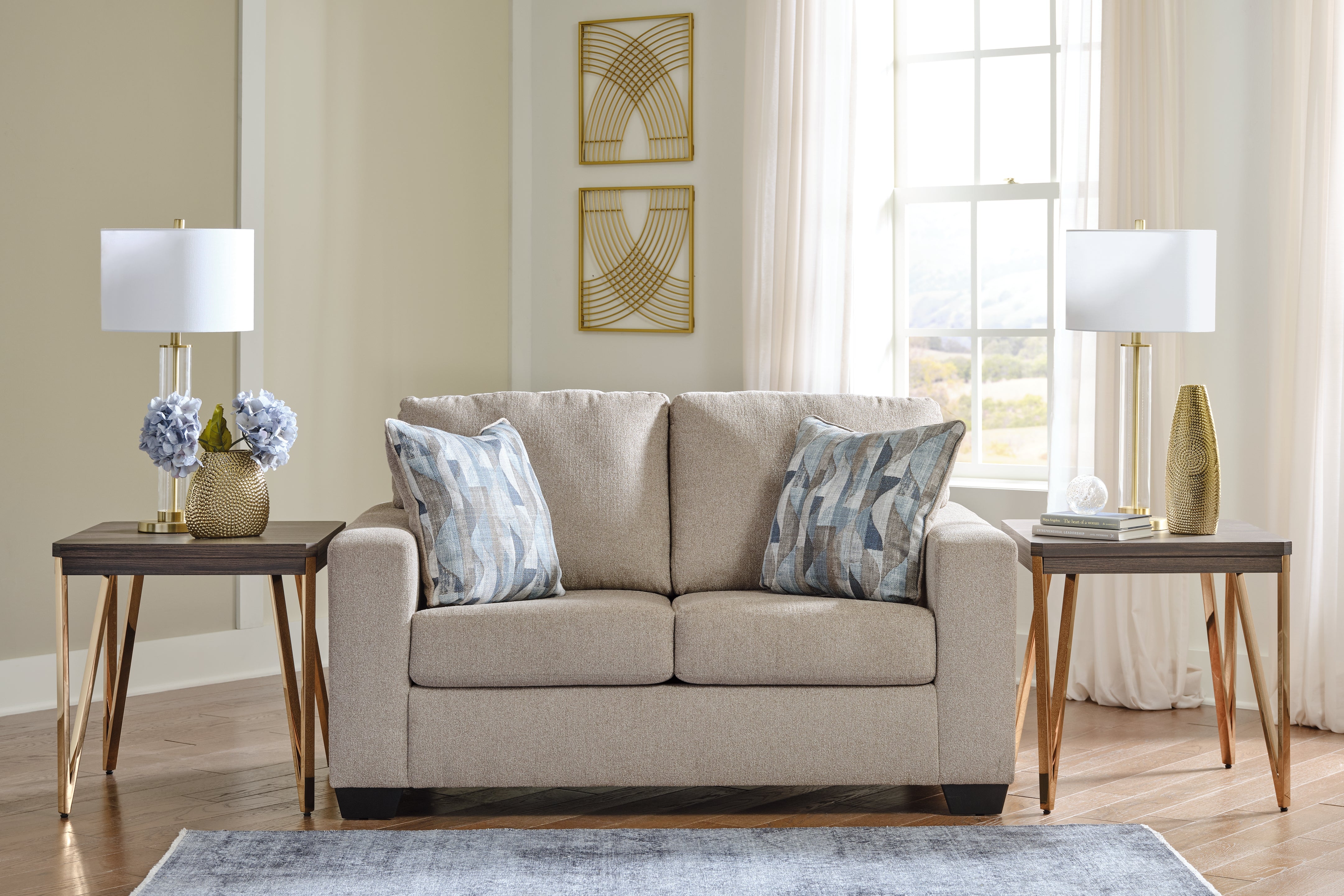 A2Z Furniture - Ashley Furniture - Deltona Living Room - Loveseat / Parchment - 5120435