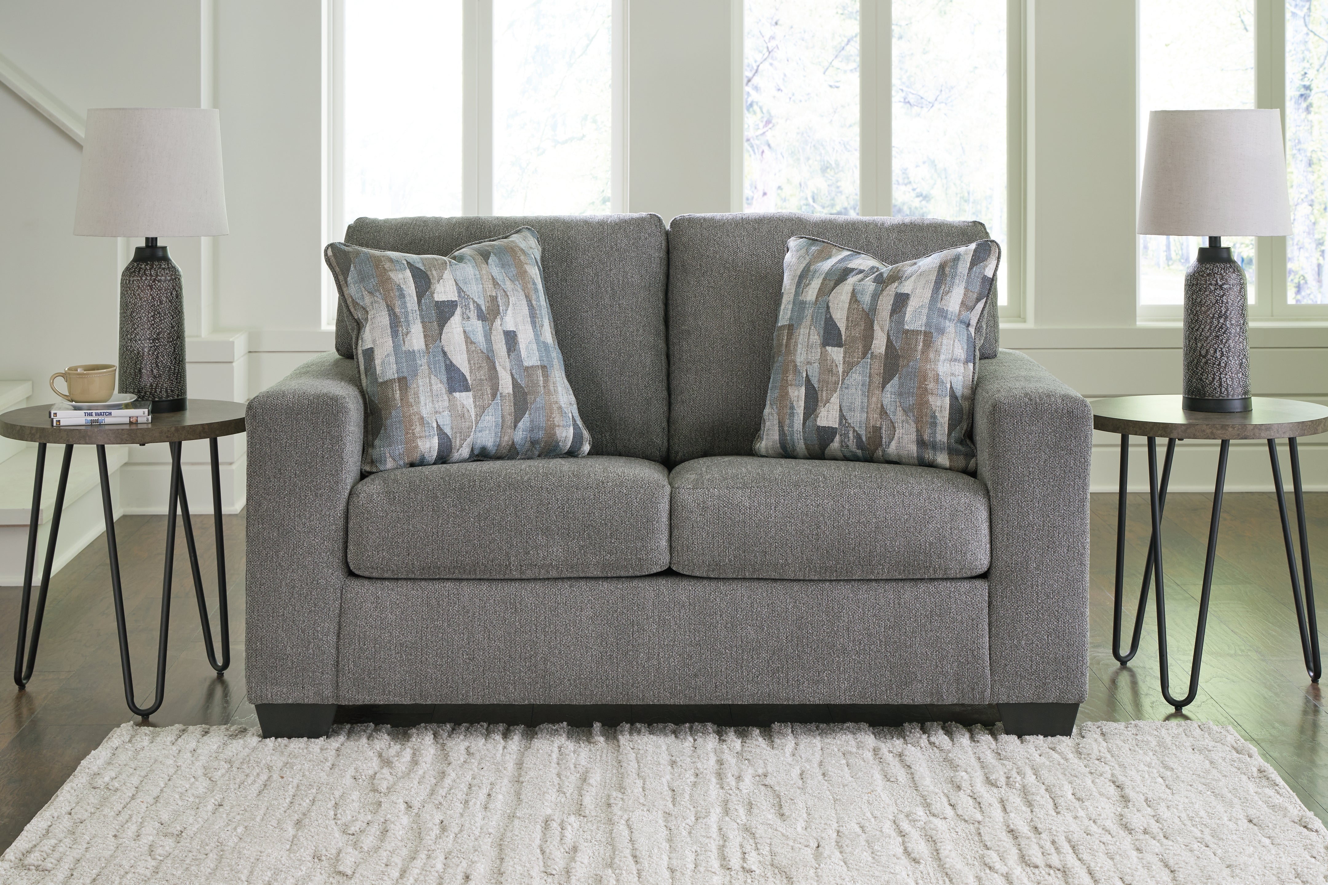 A2Z Furniture - Ashley Furniture - Deltona Living Room - Loveseat / Graphite - 5120535