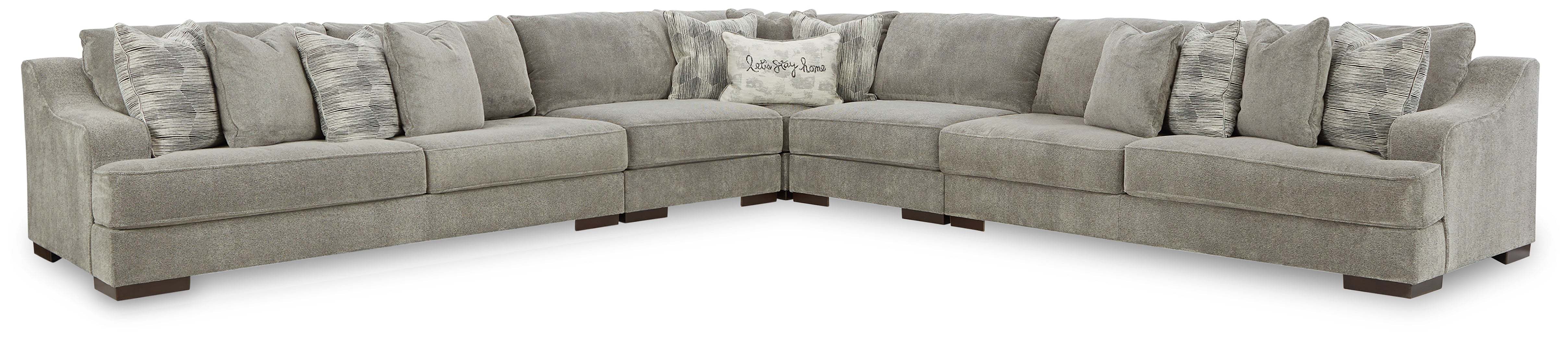 A2Z Furniture - Ashley Furniture - Bayless Sectional - LAF 5-Piece Sectional / Smoke - 52304S3