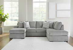 A2Z Furniture - Ashley Furniture - Casselbury Sectional - RAF 2-Piece Sectional with Chaise / Cement - 52906S2