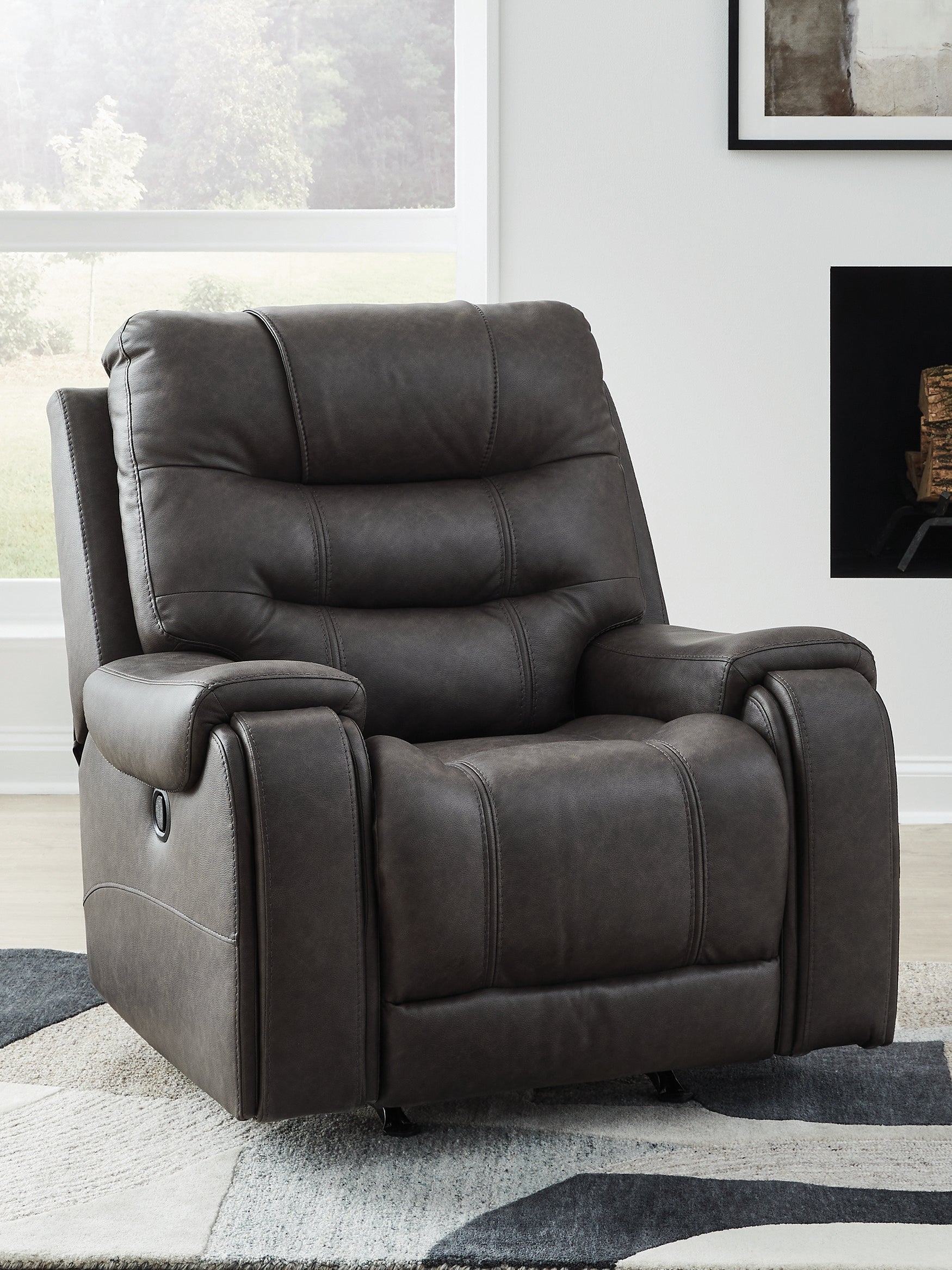 A2Z Furniture - Ashley Furniture - Femley Living Room - Rocker Recliner / Smoke - PC5330625