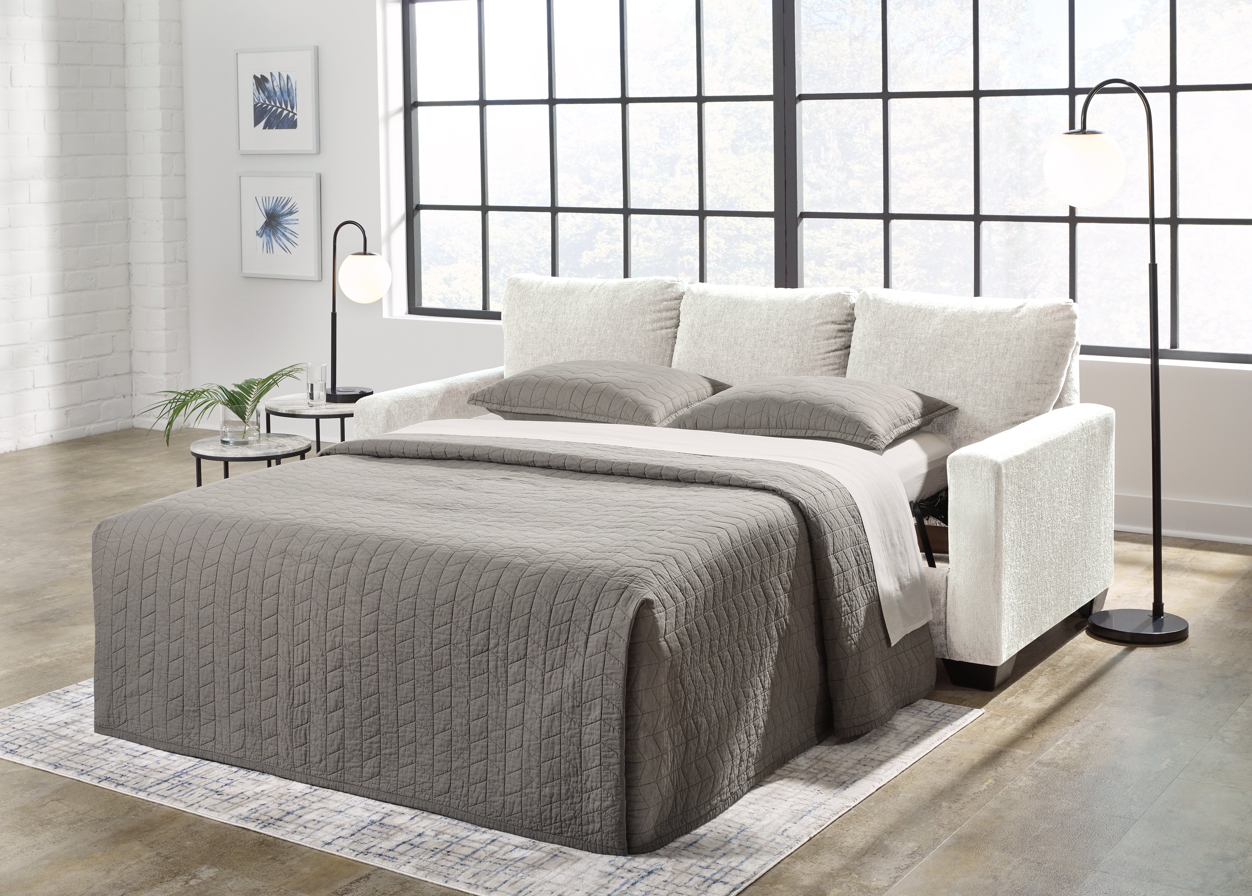 A2Z Furniture - Ashley Furniture - Rannis Living Room - Queen Sofa Sleeper / Snow - 5360339