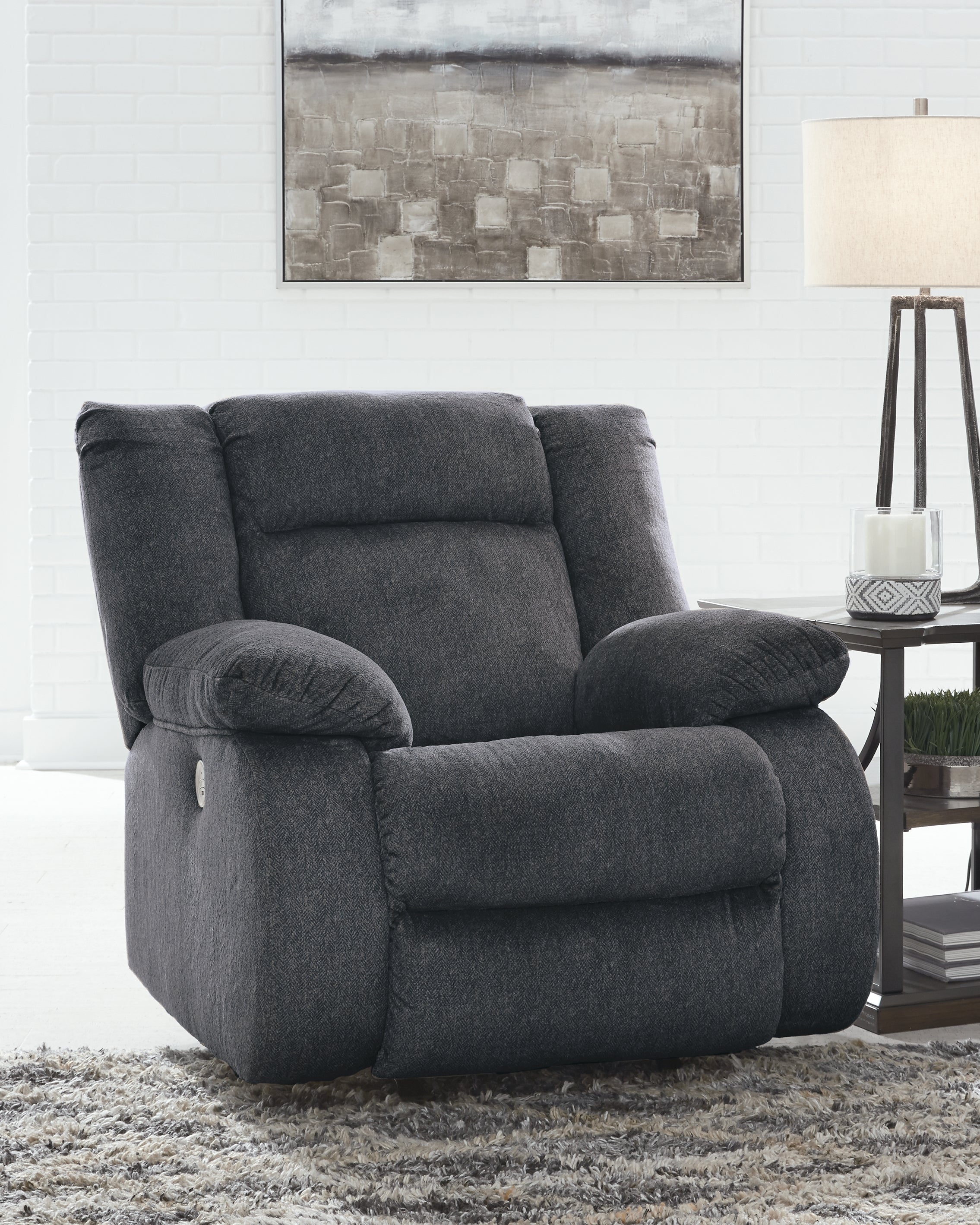 A2Z Furniture - Ashley Furniture - Burkner Living Room - Power Rocker Recliner / Marine - 5380498