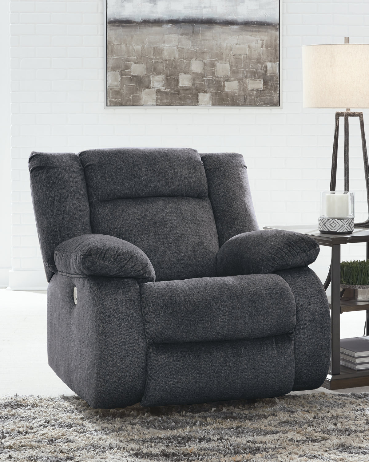 A2Z Furniture - Ashley Furniture - Burkner Living Room - Power Rocker Recliner / Marine - 5380498