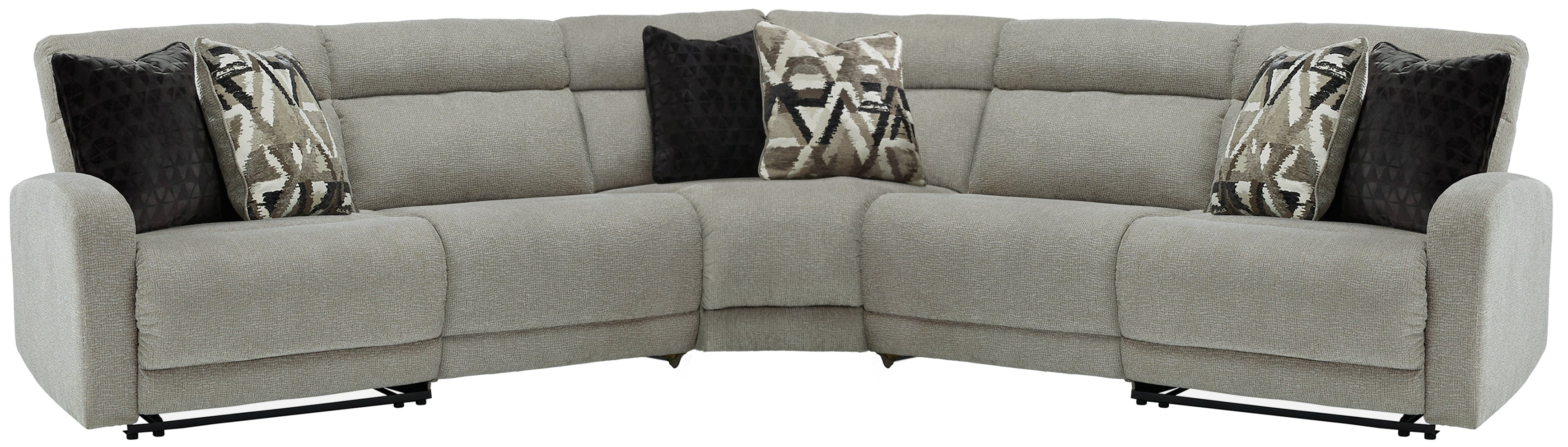 A2Z Furniture - Ashley Furniture - Colleyville Sectional - 5-Piece Power Reclining Sectional / Stone - 54405S6