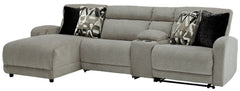 A2Z Furniture - Ashley Furniture - Colleyville Sectional - 7-Piece Power Reclining Sectional with Chaise / Stone - 54405S32
