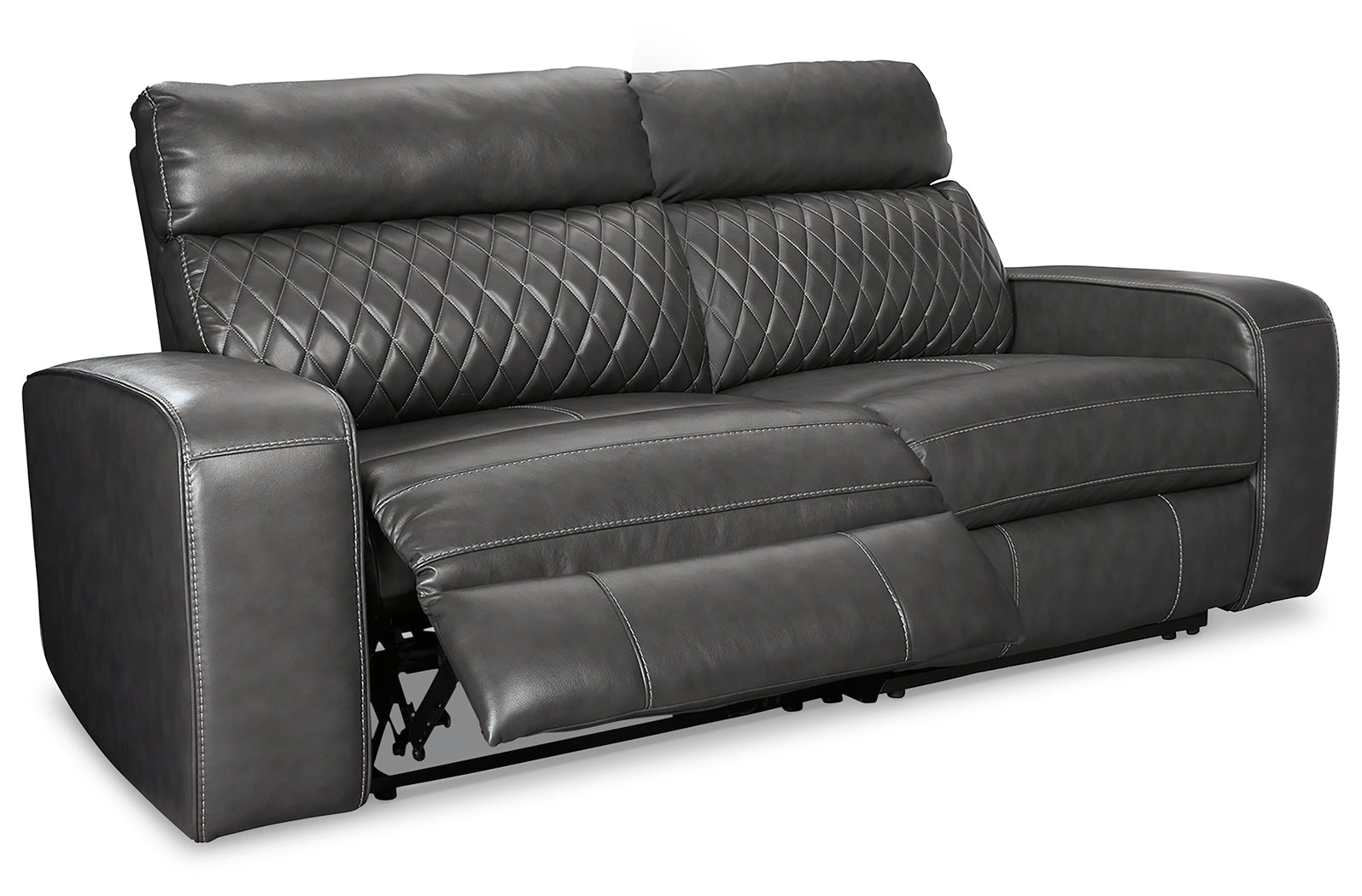 A2Z Furniture - Ashley Furniture - Samperstone Sectional - 2-Piece Power Reclining Sectional Loveseat / Gray - 55203S5