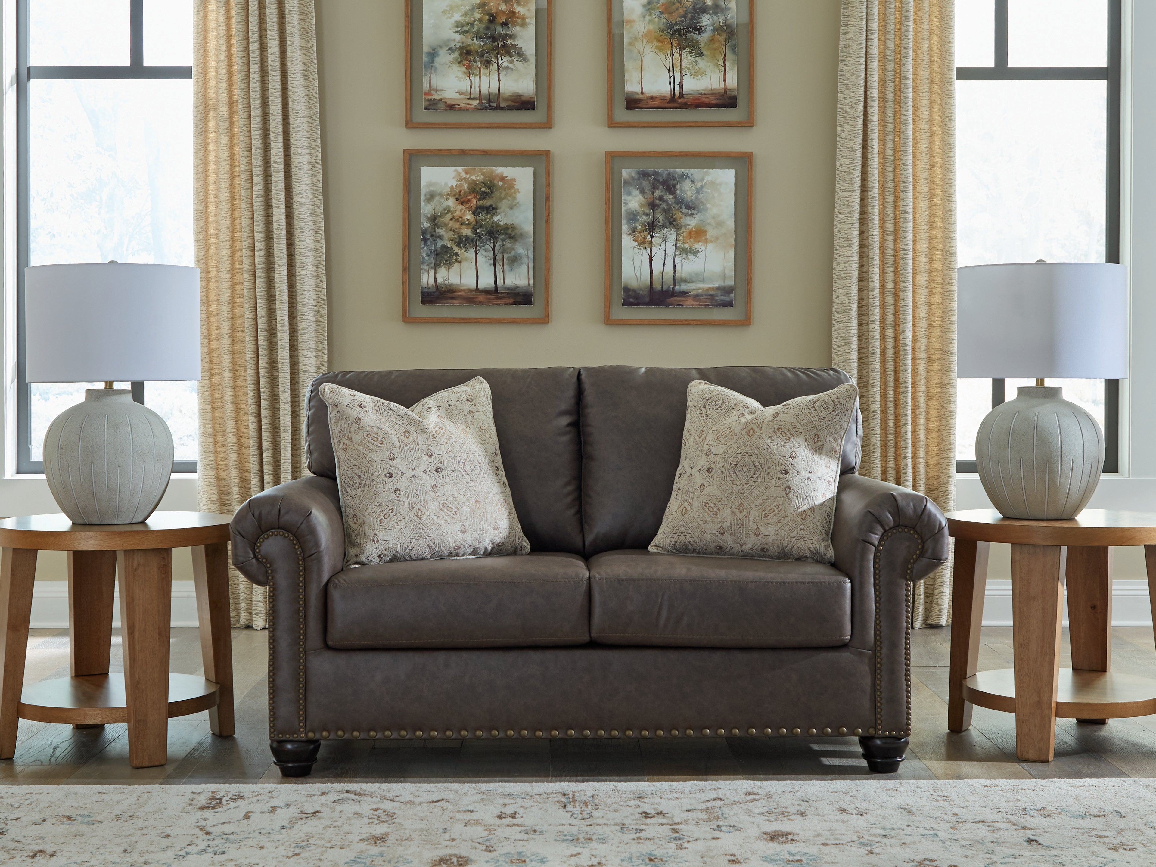 A2Z Furniture - Ashley Furniture - Roxmere Living Room - Loveseat / Umber - 5550335