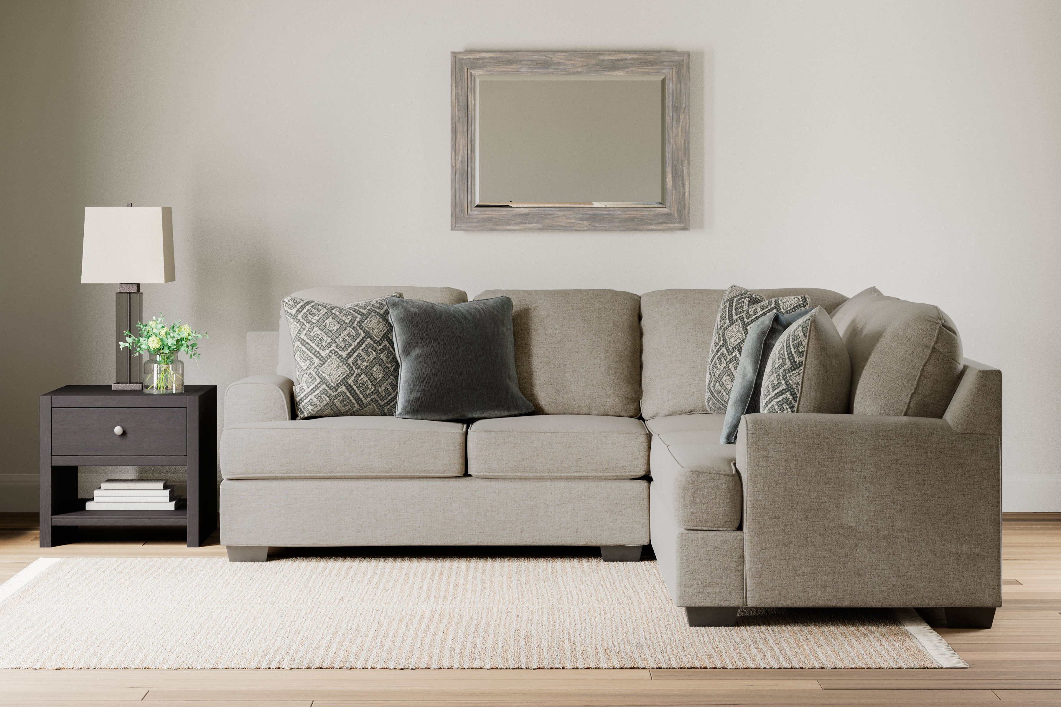 A2Z Furniture - Ashley Furniture - Bovarian Sectional - RAF 2-Piece Sectional / Stone - 56103S1