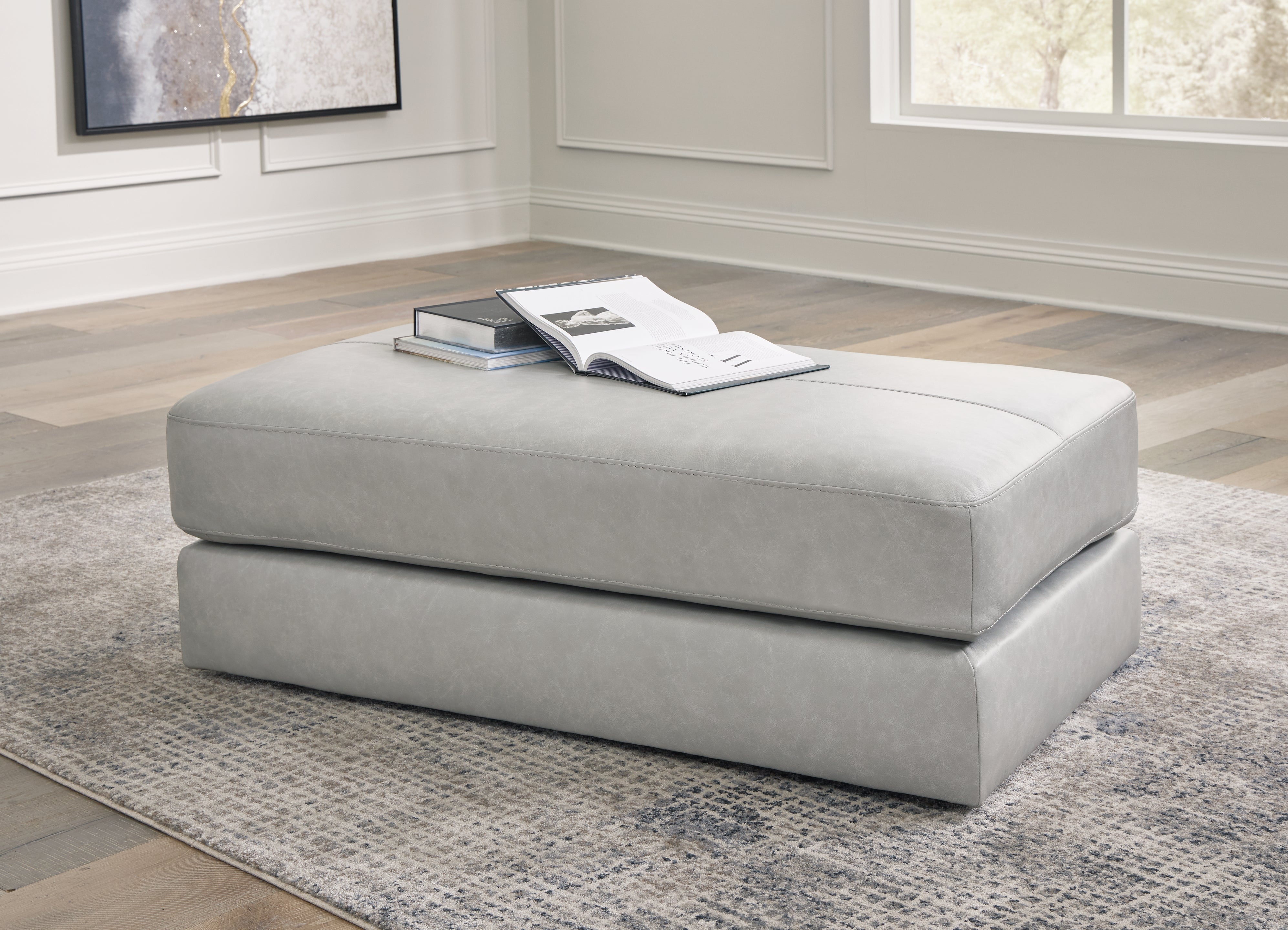 A2Z Furniture - Ashley Furniture - Amiata Living Room - Oversized Accent Ottoman / Glacier - 5740408