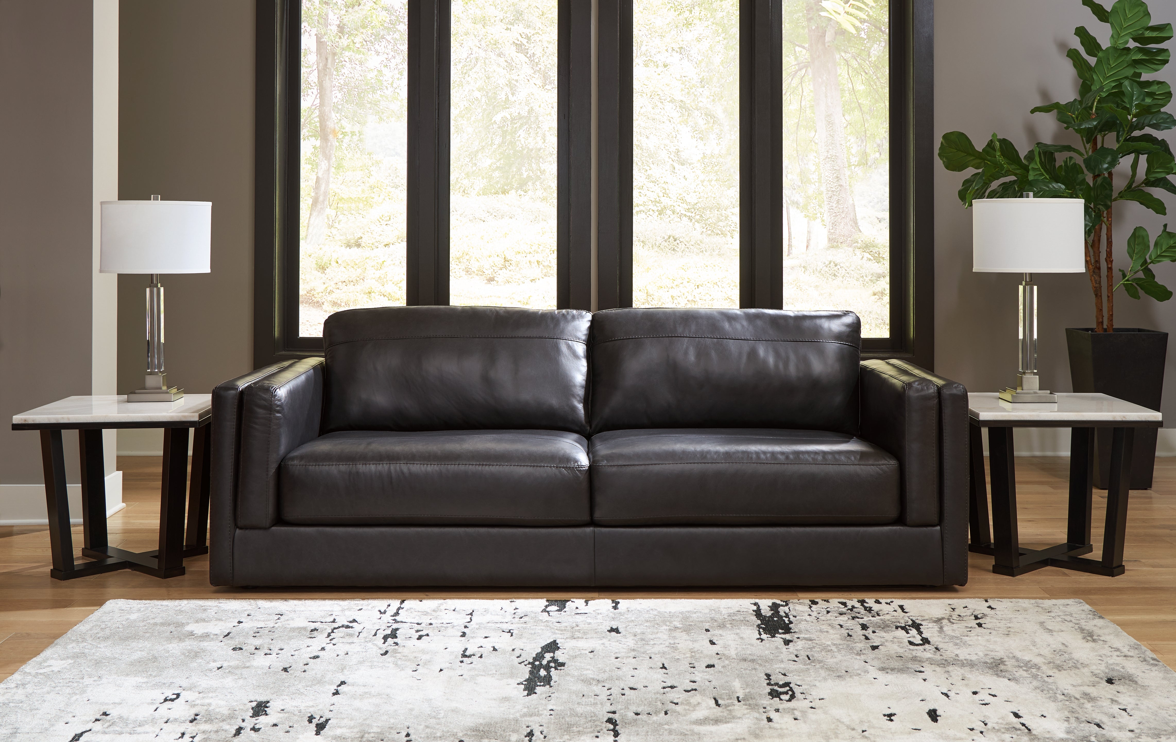 A2Z Furniture - Ashley Furniture - Amiata Living Room - Sofa / Onyx - 5740538