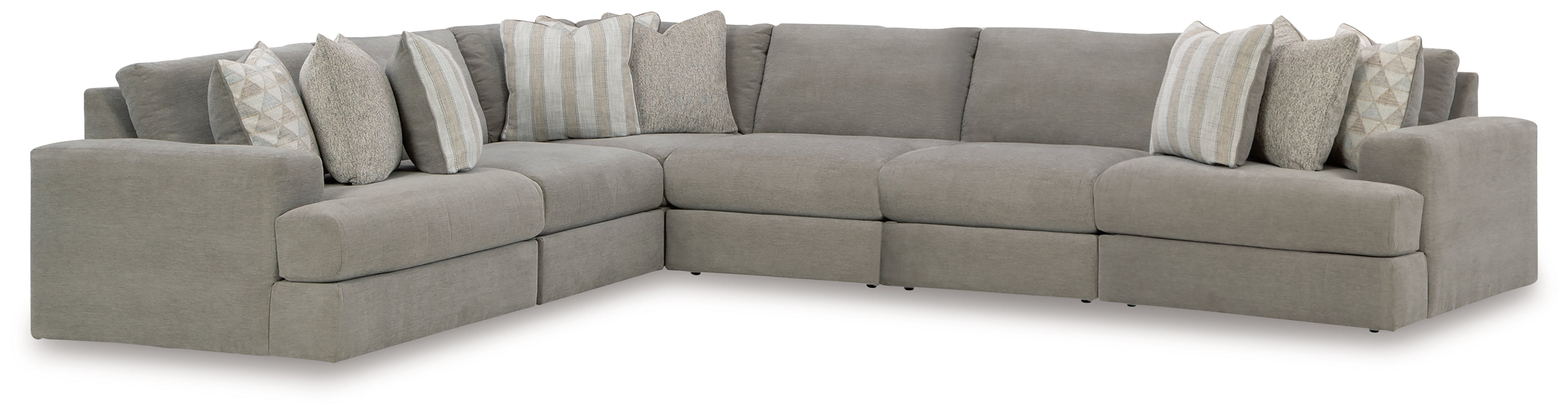 A2Z Furniture - Ashley Furniture - Avaliyah Sectional - RAF 6-Piece Sectional / Ash - 58103S7