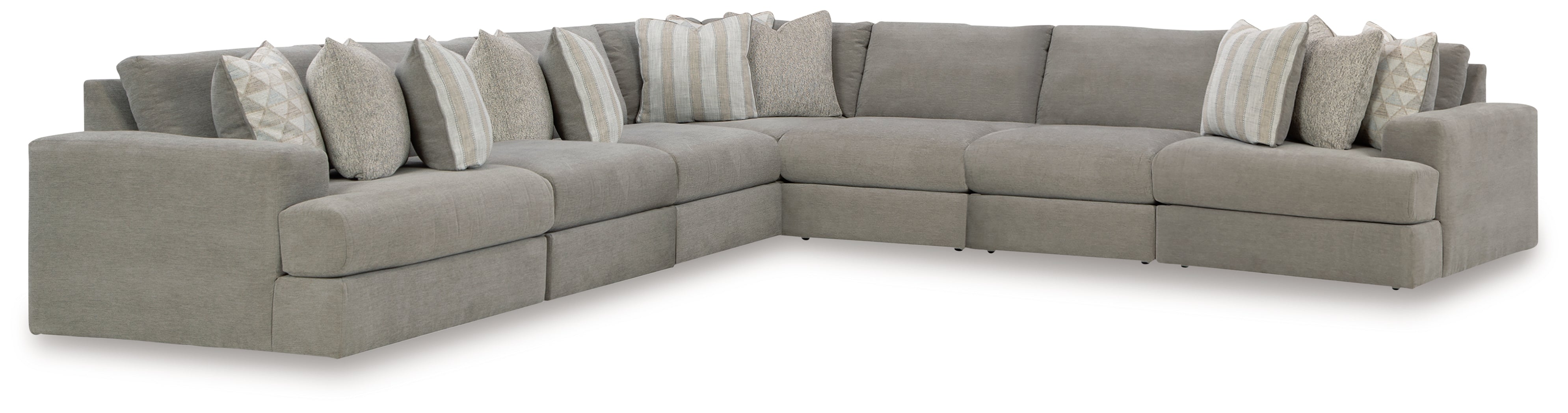 A2Z Furniture - Ashley Furniture - Avaliyah Sectional - RAF 7-Piece Sectional / Ash - 58103S8