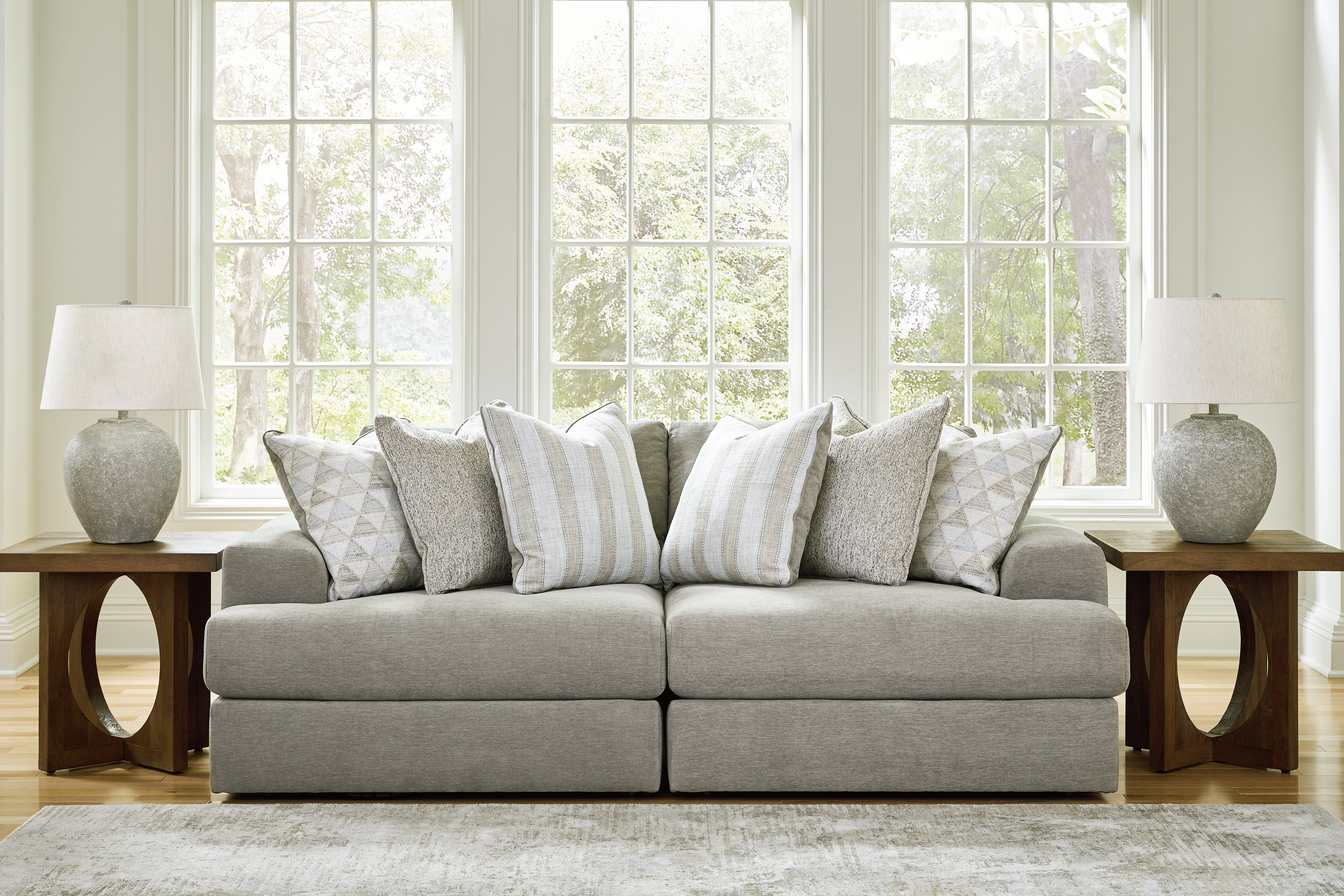 A2Z Furniture - Ashley Furniture - Avaliyah Sectional - RAF 2-Piece Sectional Loveseat / Ash - 58103S1